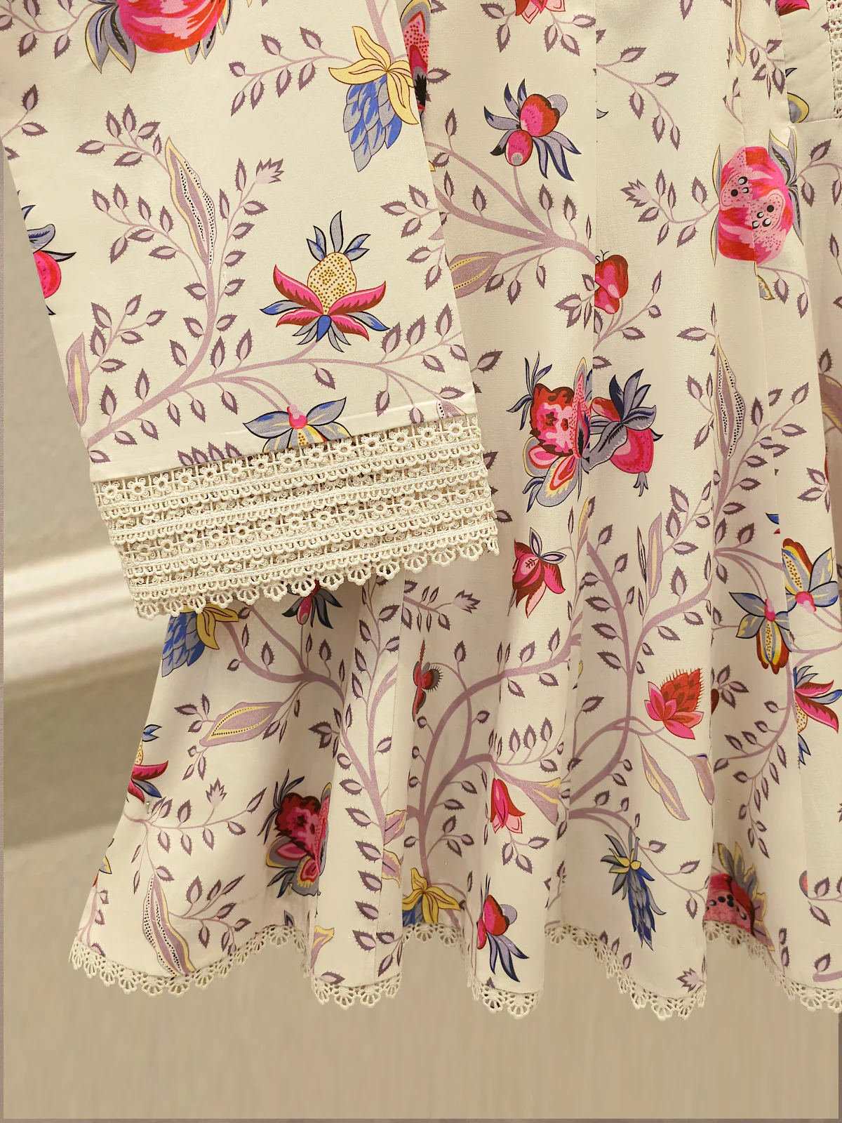 2 Piece - Digital Printed Cambric Suit S113517 - Image 3