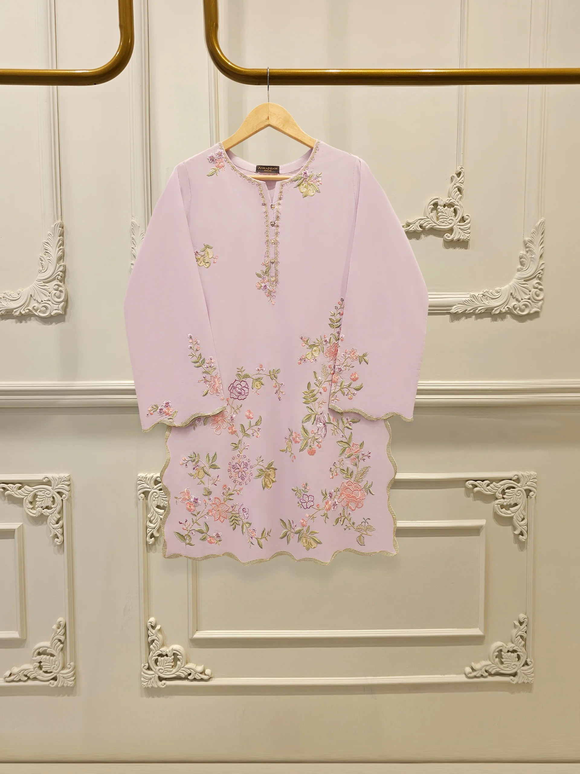 2 Piece - Embroidered Cambric Suit S112335