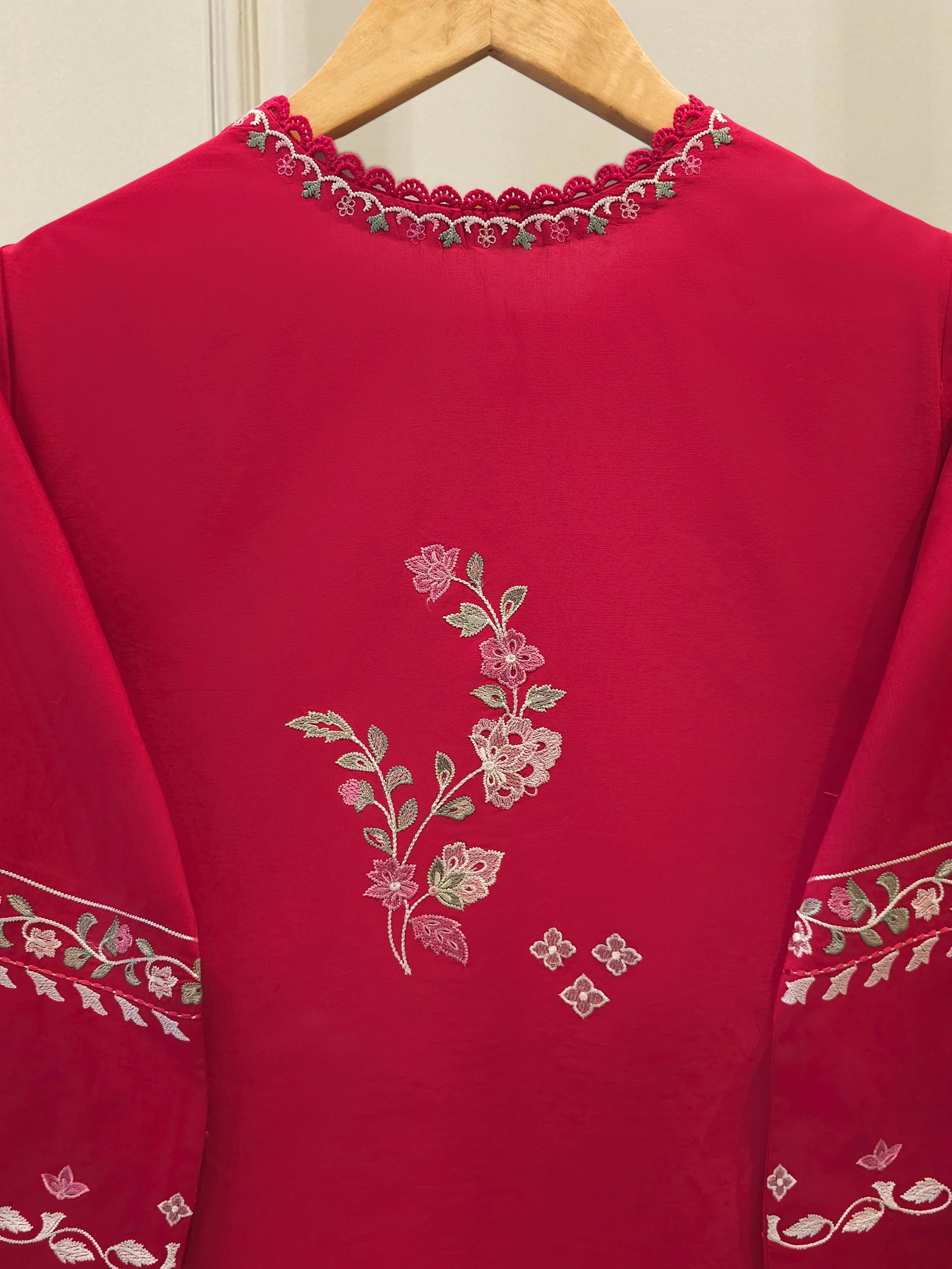 2 Piece - Embroidered Cambric Suit S112364 - Image 6