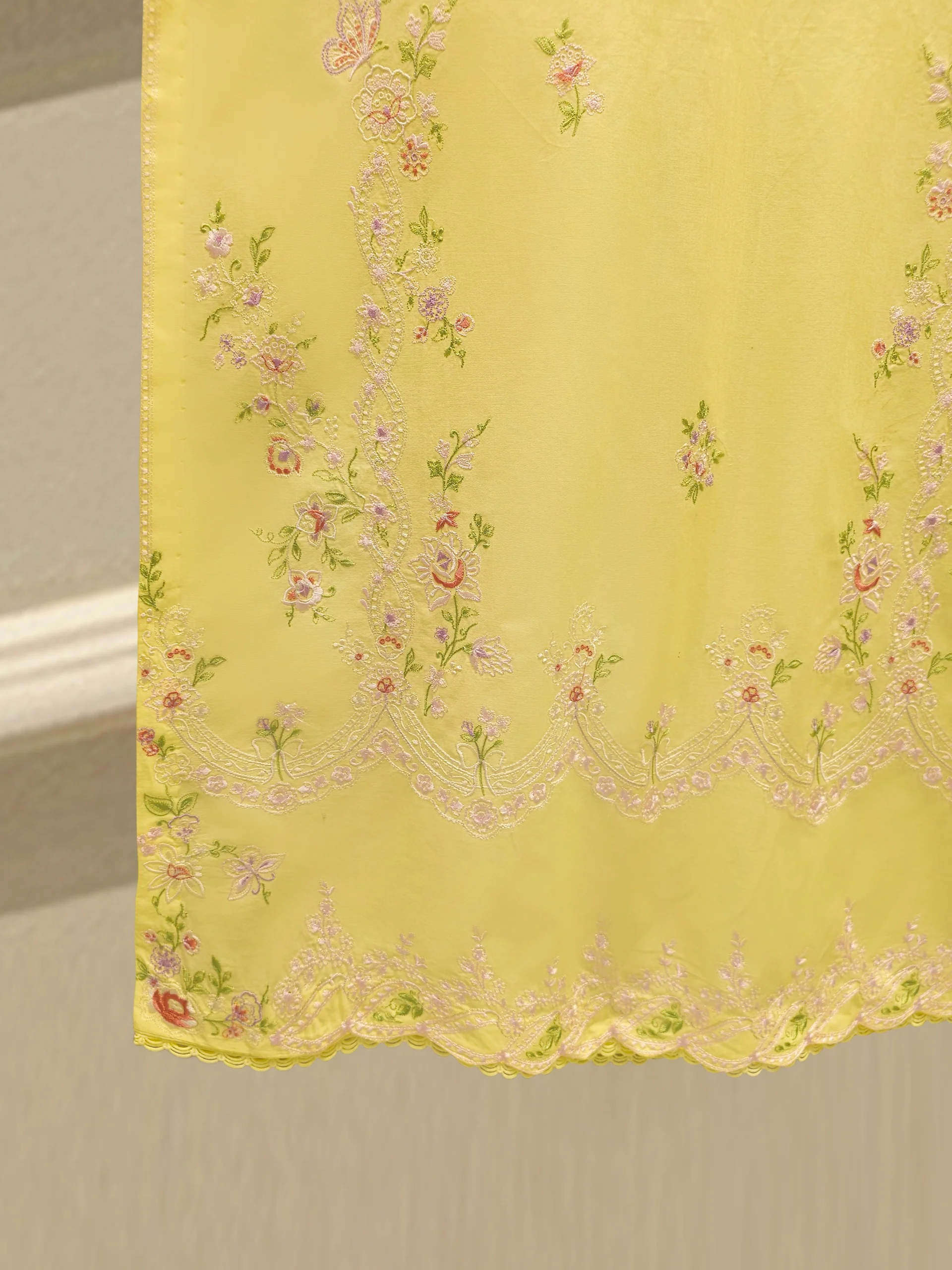 2 Piece - Embroidered Cambric Suit S113706 - Image 3
