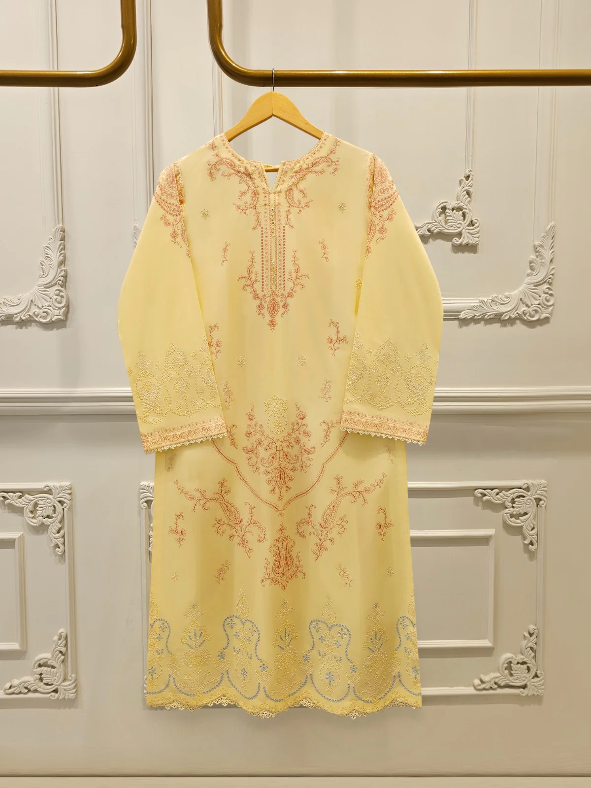 2 Piece - Embroidered Cambric Suit S113769