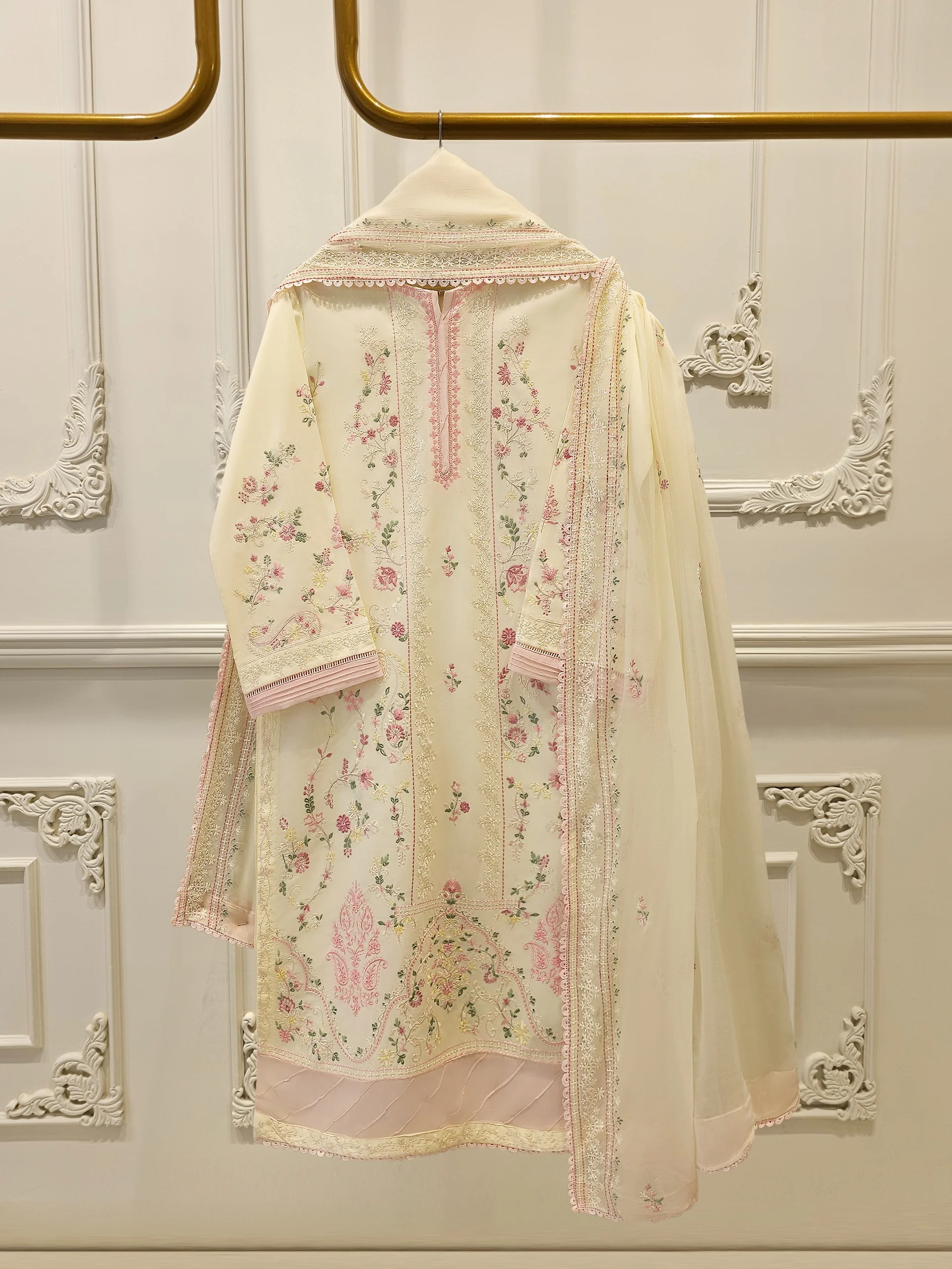 2 Piece - Embroidered Cambric Suit S113846