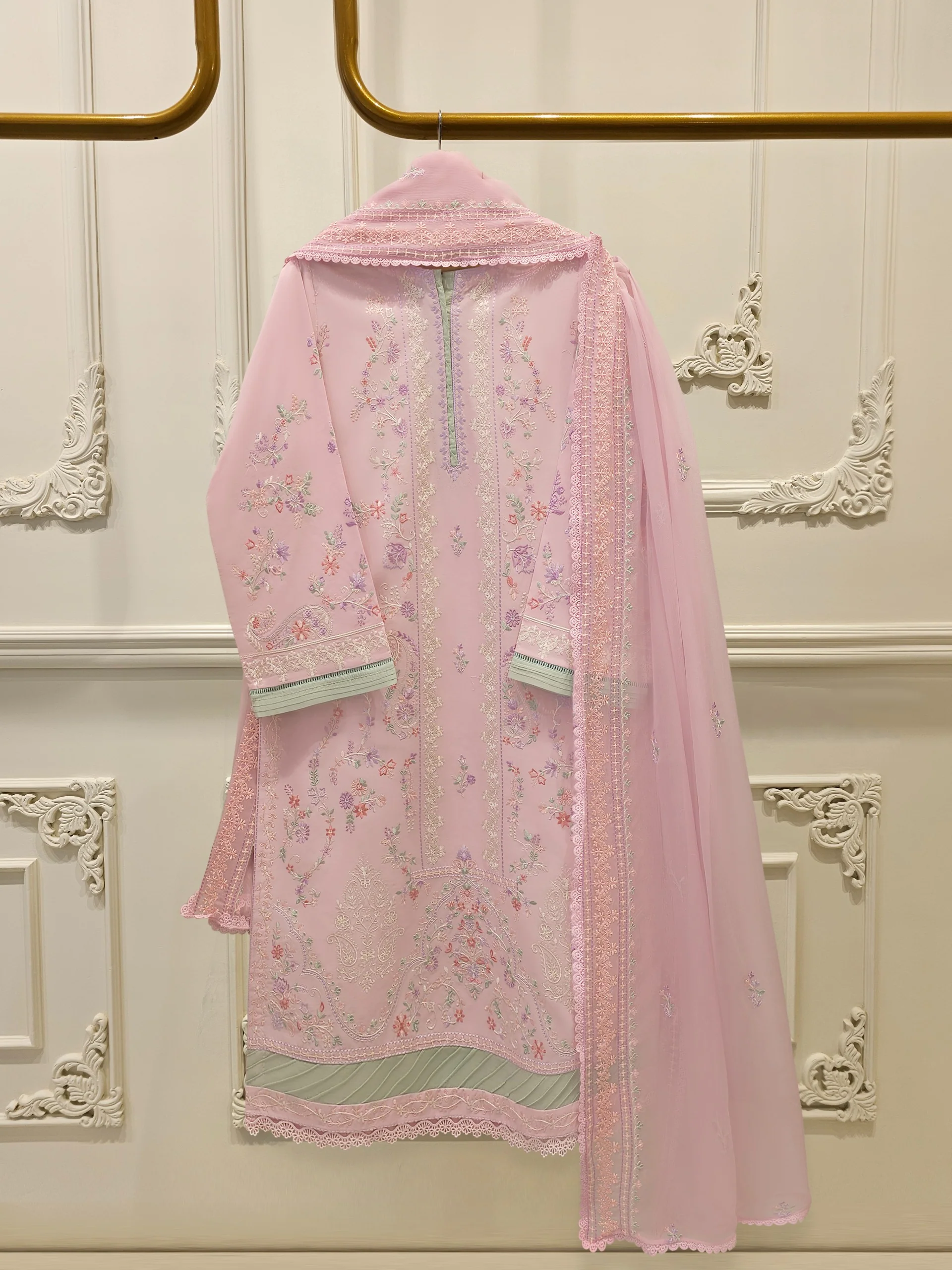 2 Piece - Embroidered Cambric Suit S113851