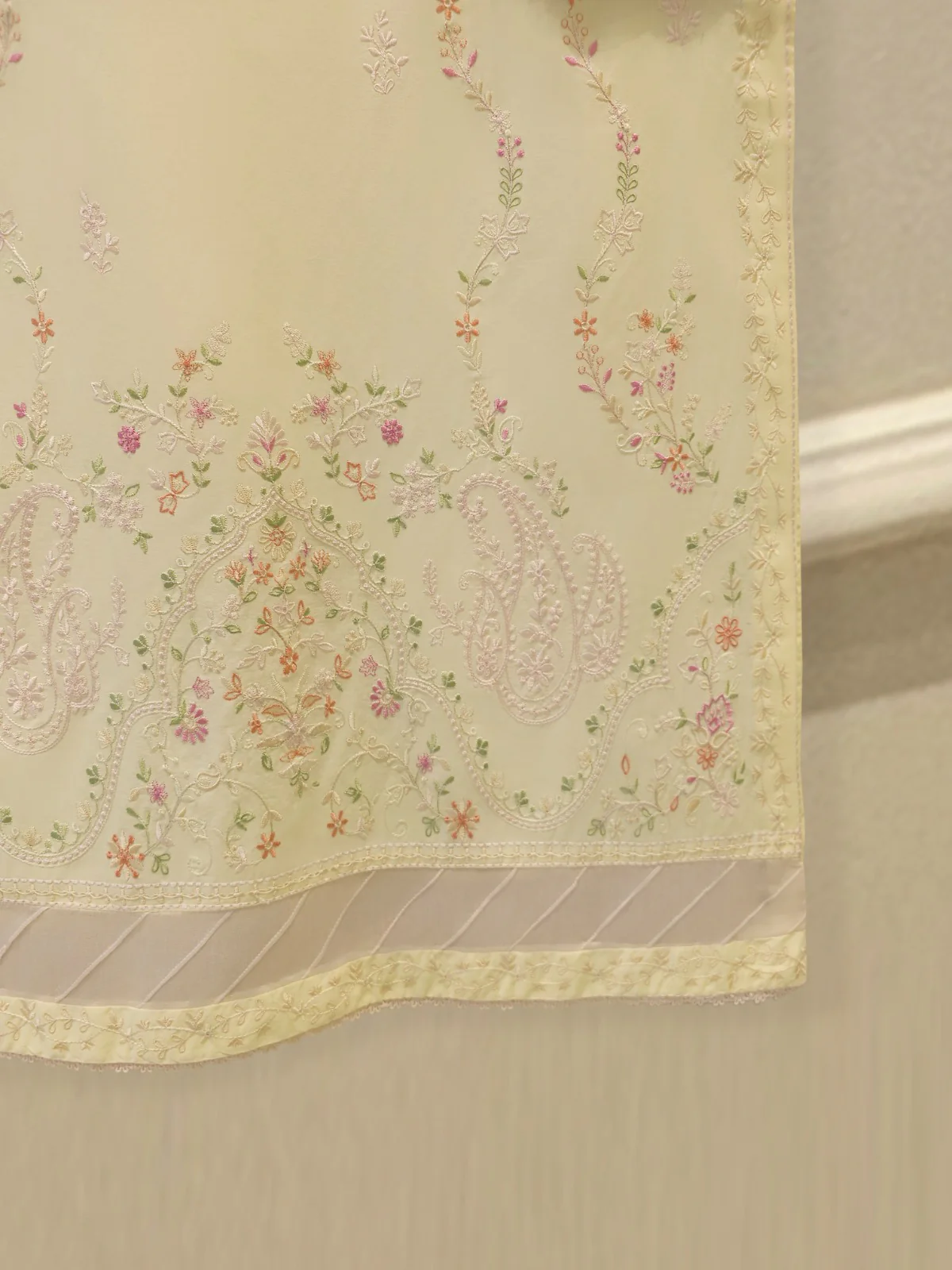 2 Piece - Embroidered Cambric Suit S114015 - Image 7
