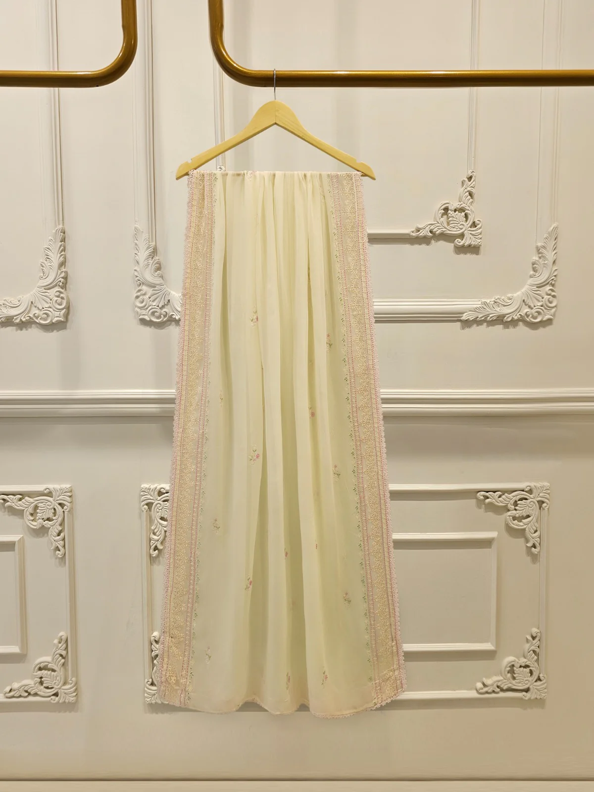 2 Piece - Embroidered Cambric Suit S114015 - Image 8