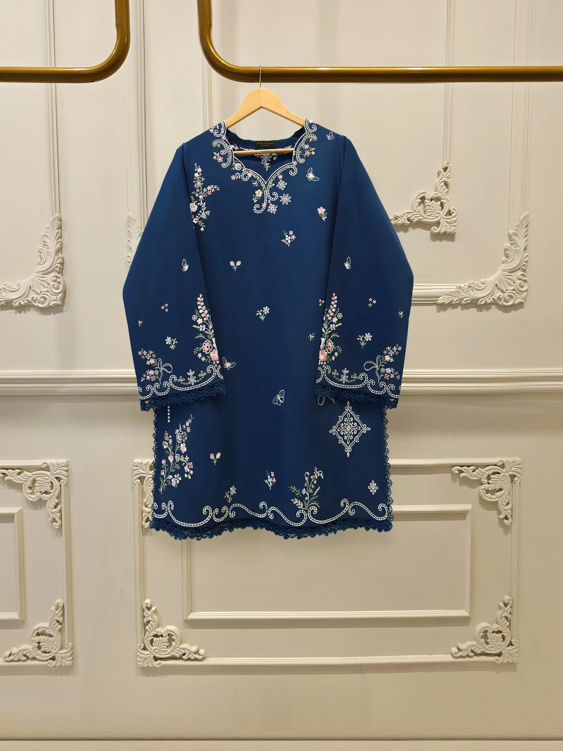 2 Piece - Embroidered Cambric Suit S114085