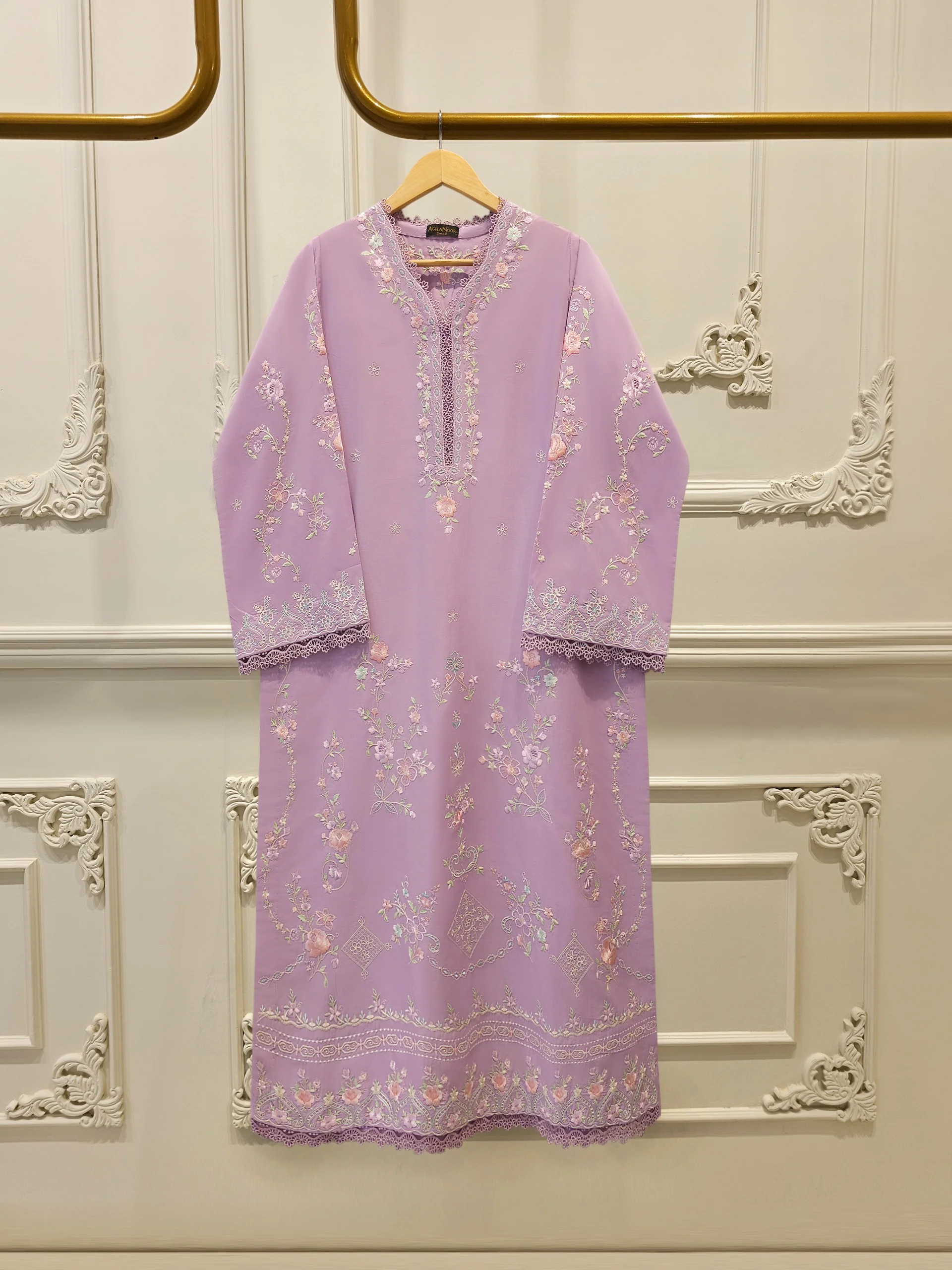 2 Piece - Embroidered Cambric Suit S114087