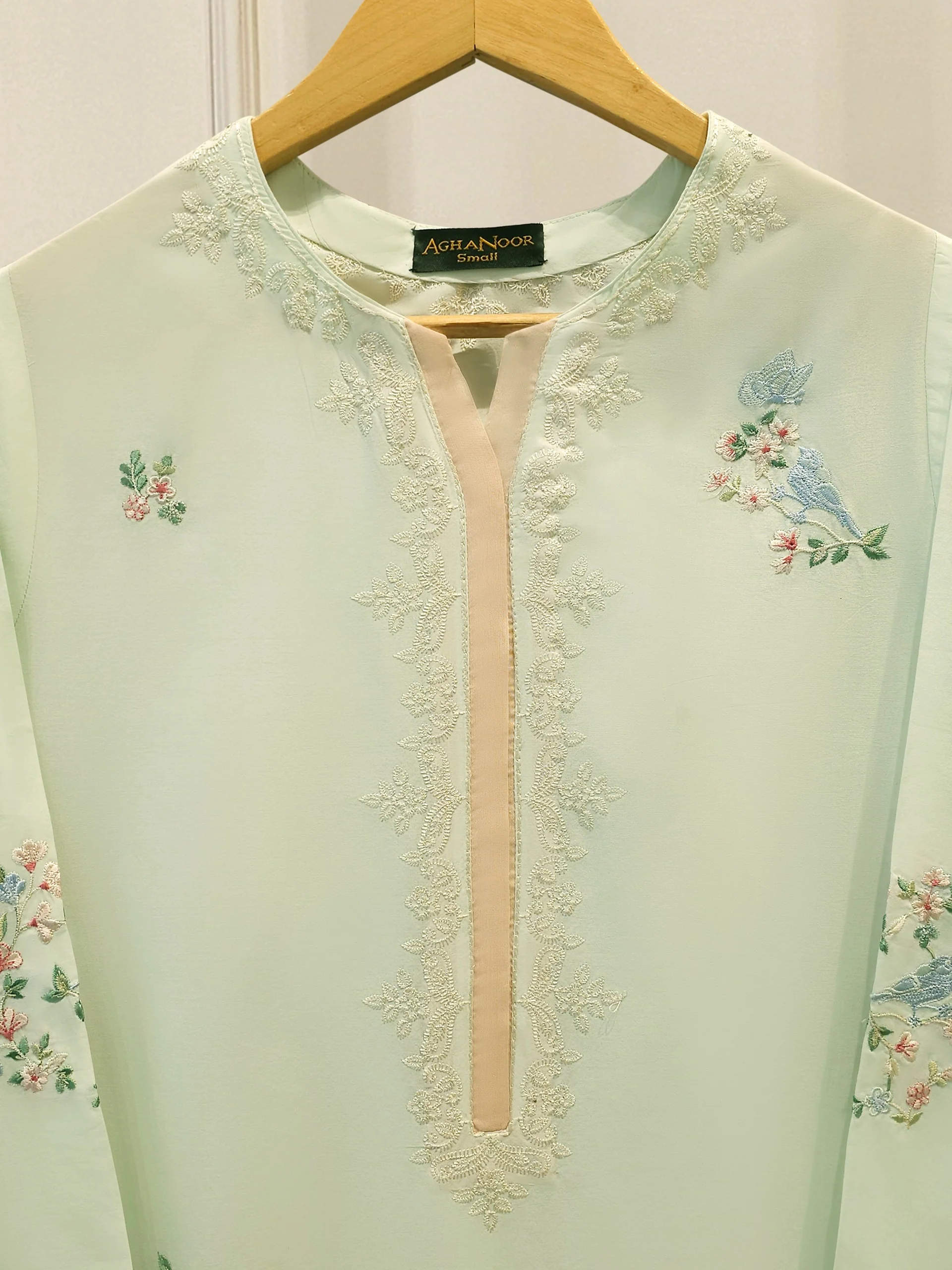 2 Piece - Embroidered Cambric Suit S114092 - Image 2