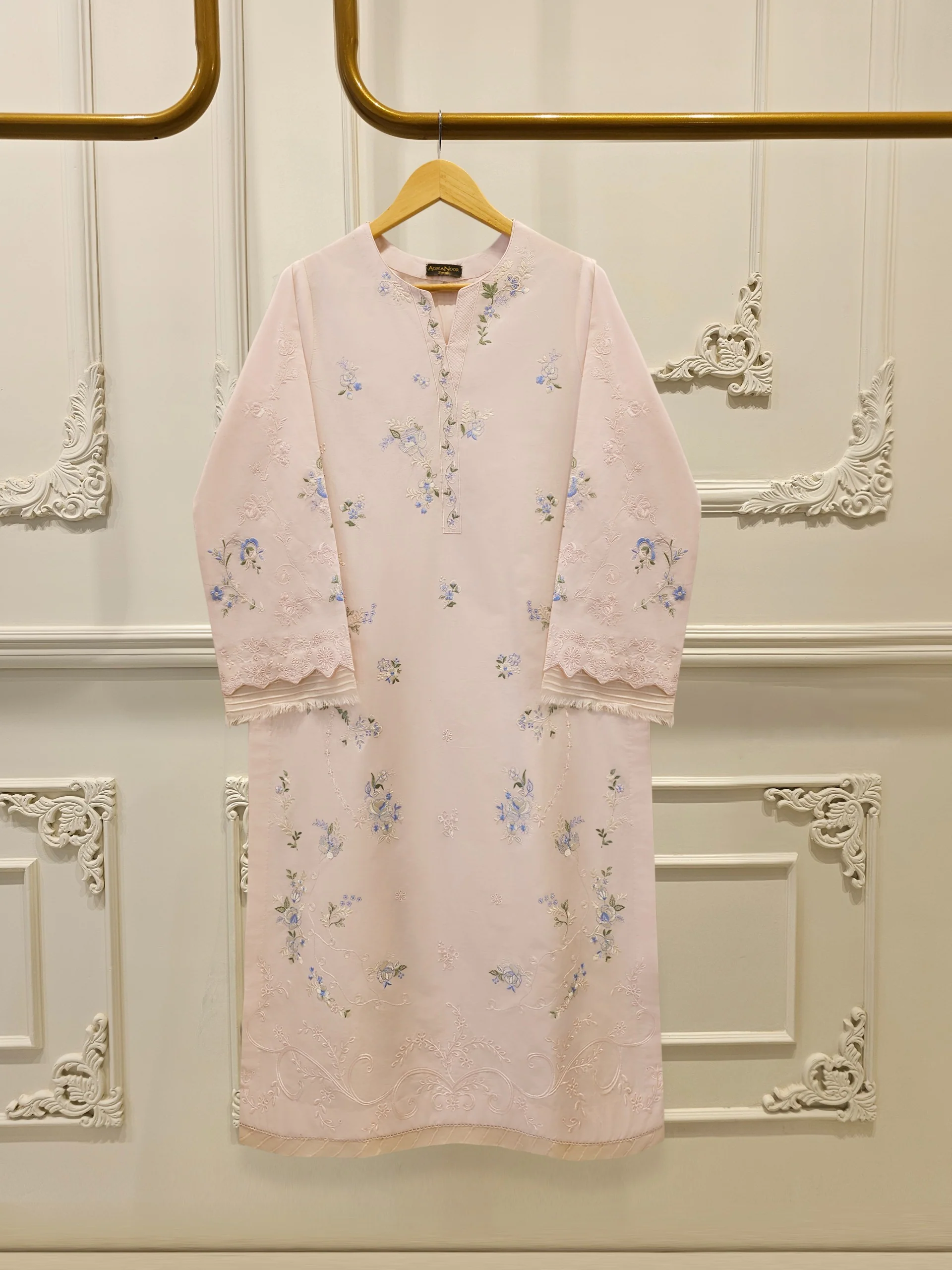 2 Piece - Embroidered Cambric Suit S114118