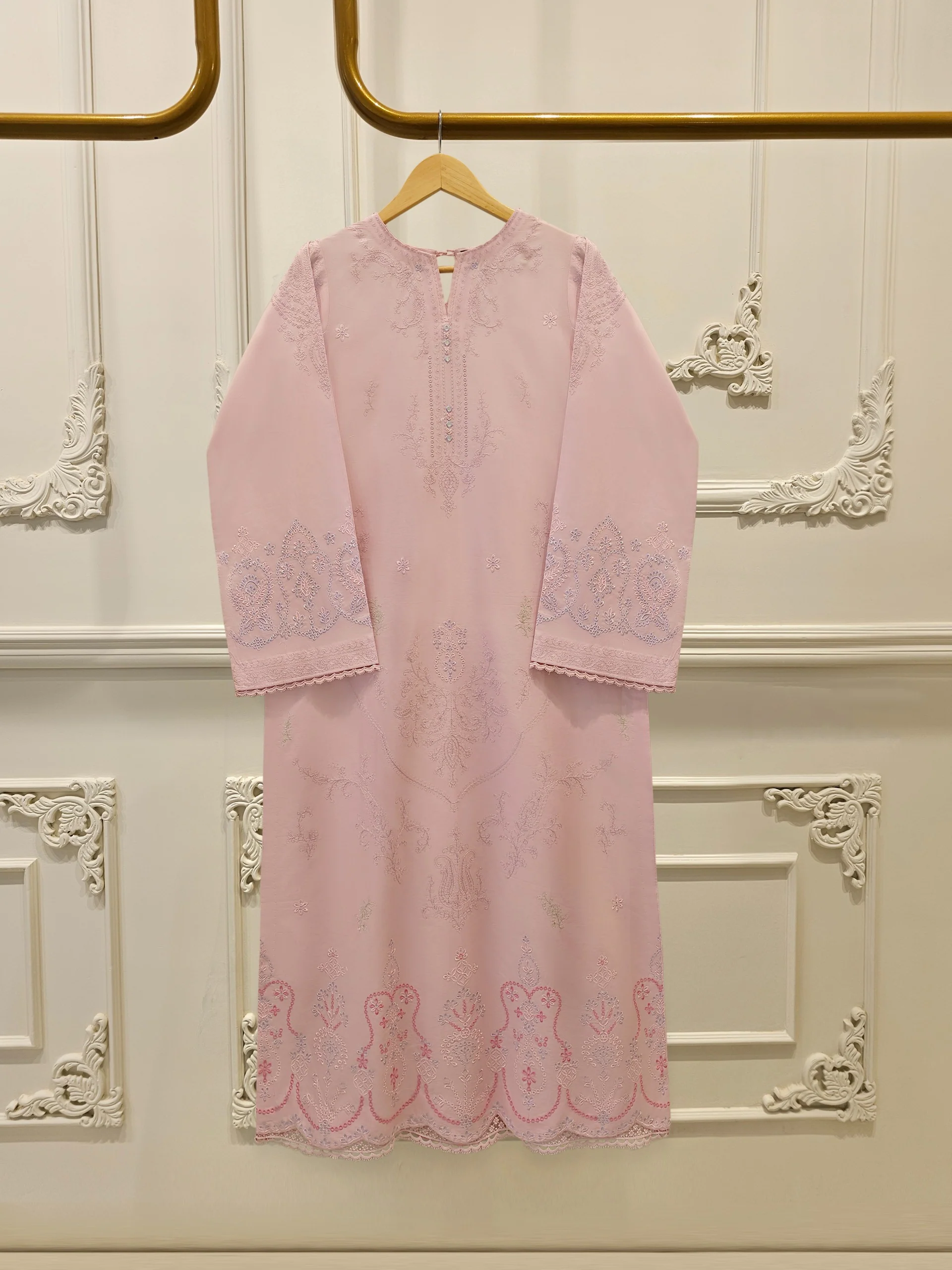 2 Piece - Embroidered Cambric Suit S114139