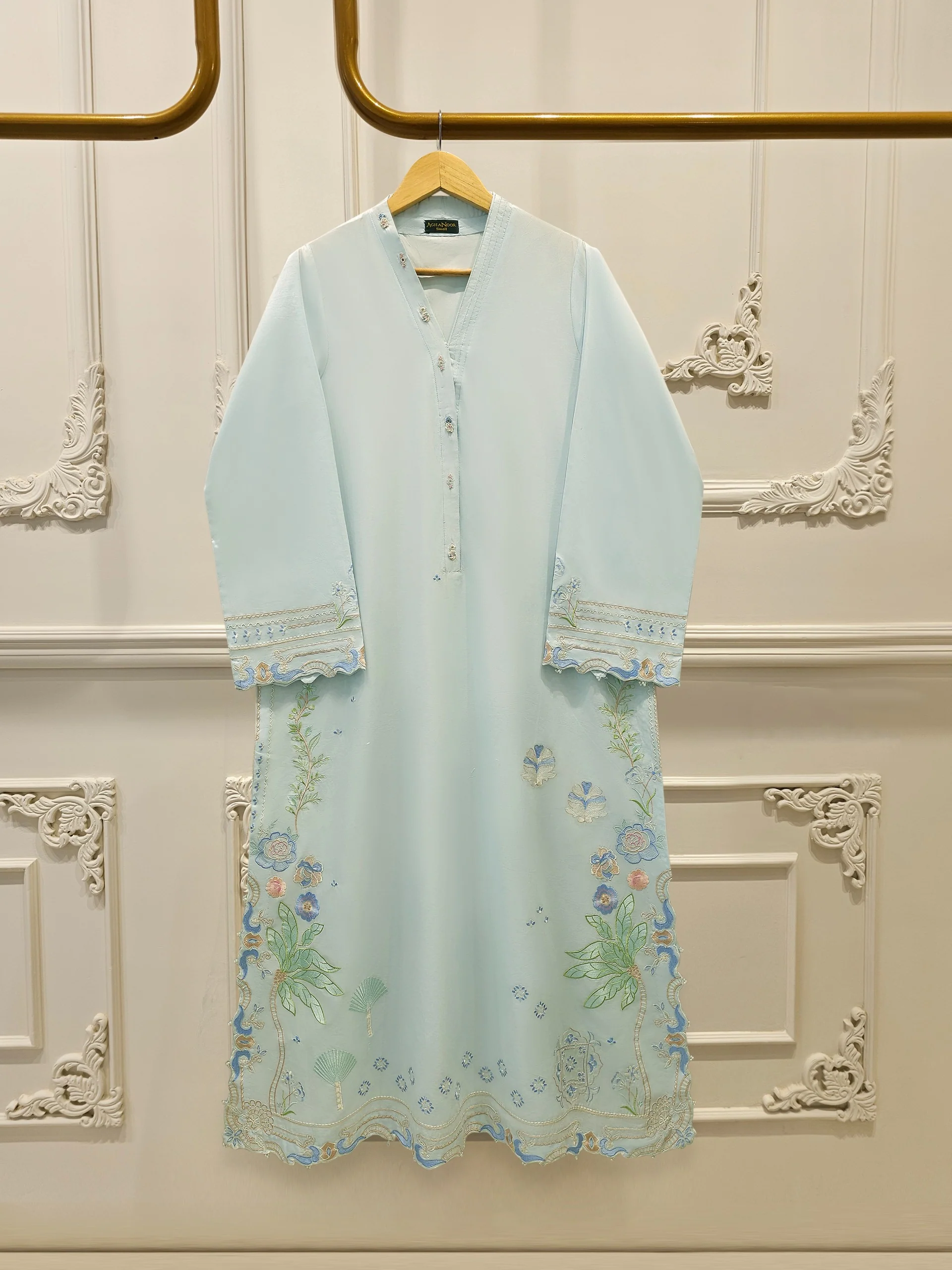 2 Piece - Embroidered Cambric Suit S114160