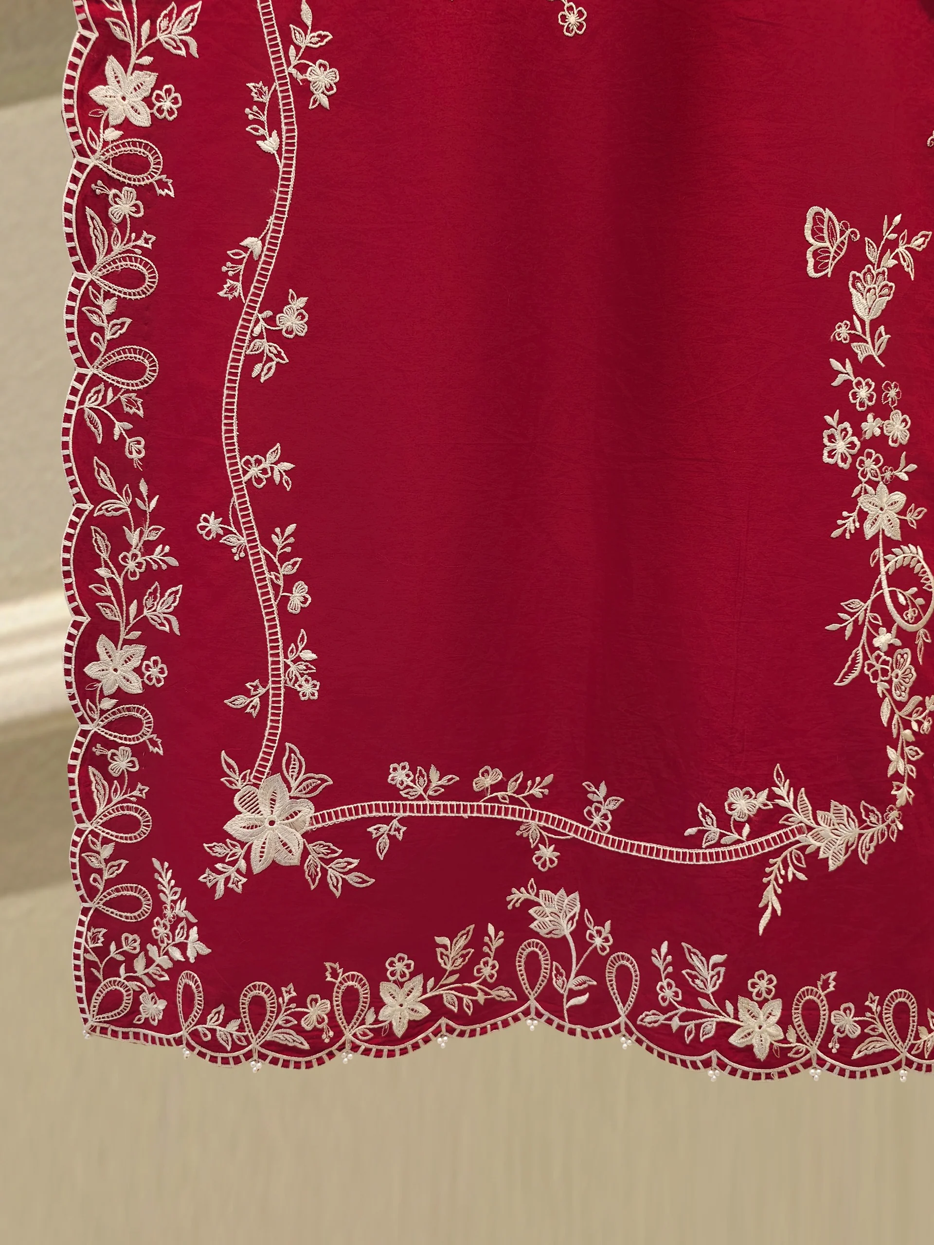 2 Piece - Embroidered Cambric Suit S114172 - Image 4
