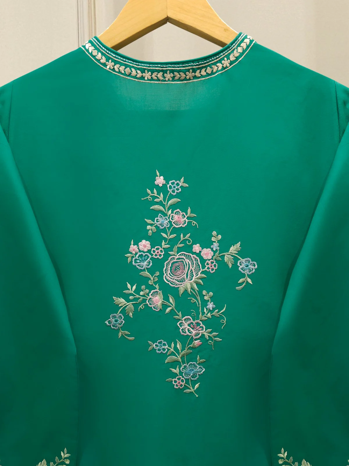 2 Piece - Embroidered Cambric Suit S114181 - Image 6