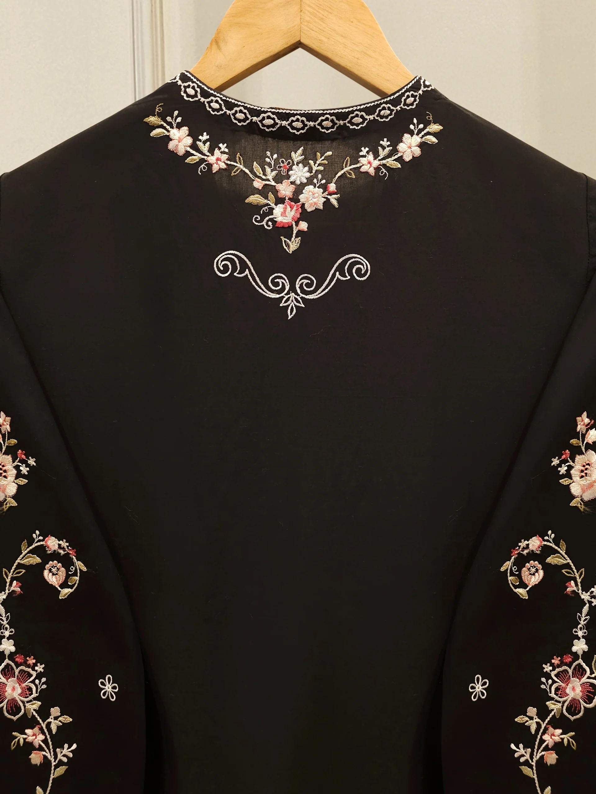 2 Piece - Embroidered Cambric Suit S114182 - Image 4