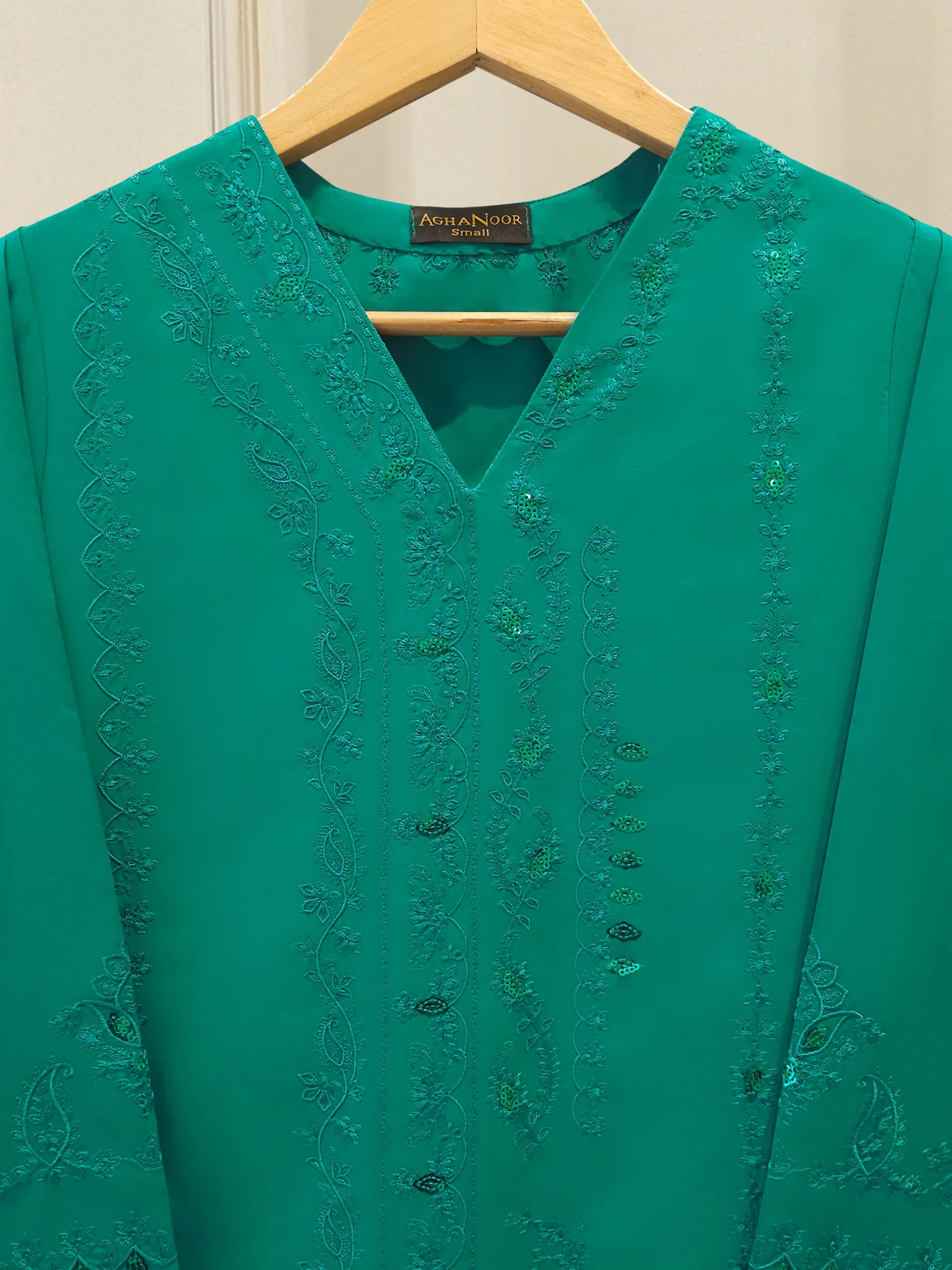 2 Piece - Embroidered Cambric Suit S114189 - Image 2