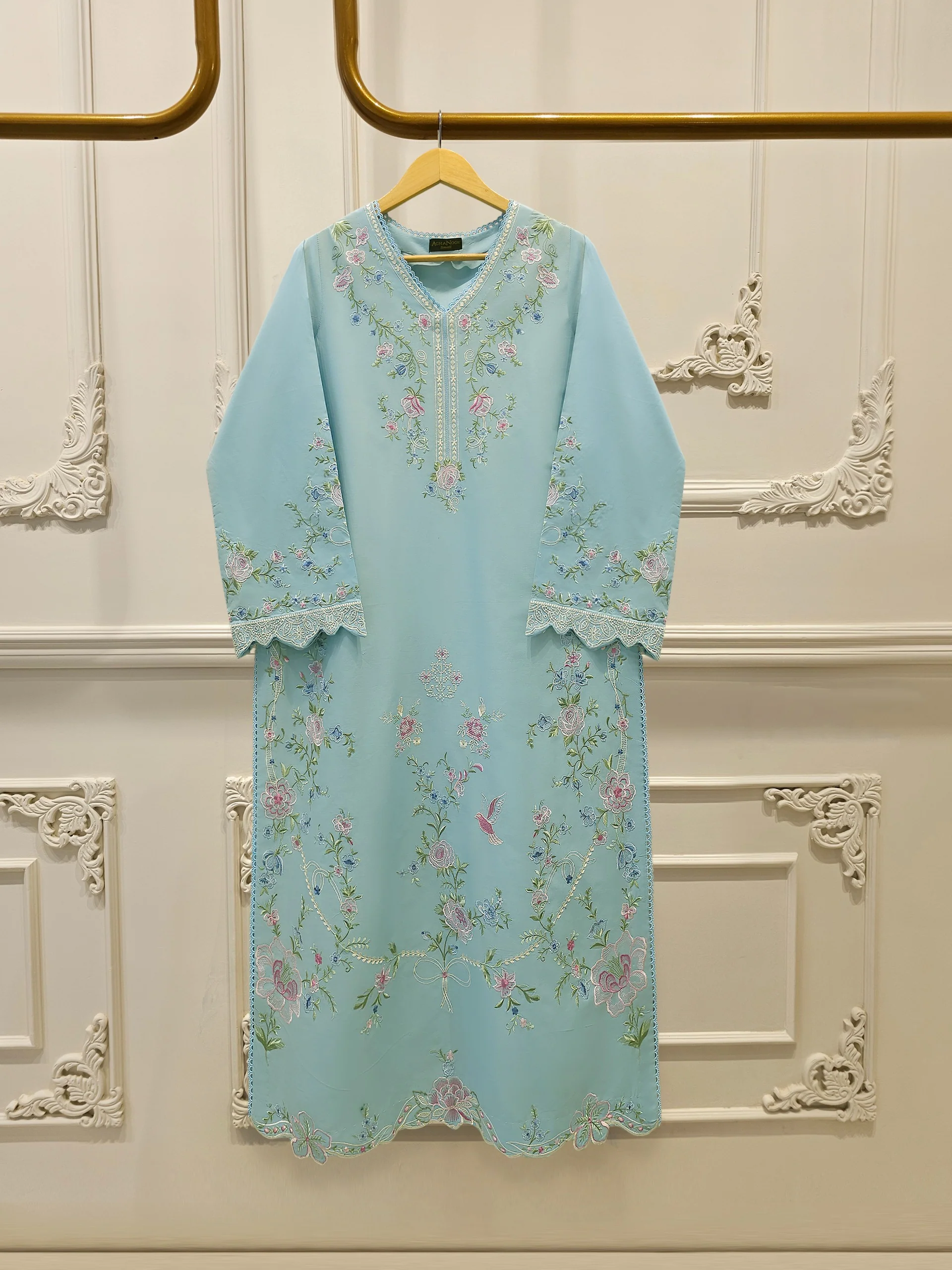 2 Piece - Embroidered Cambric Suit S114227