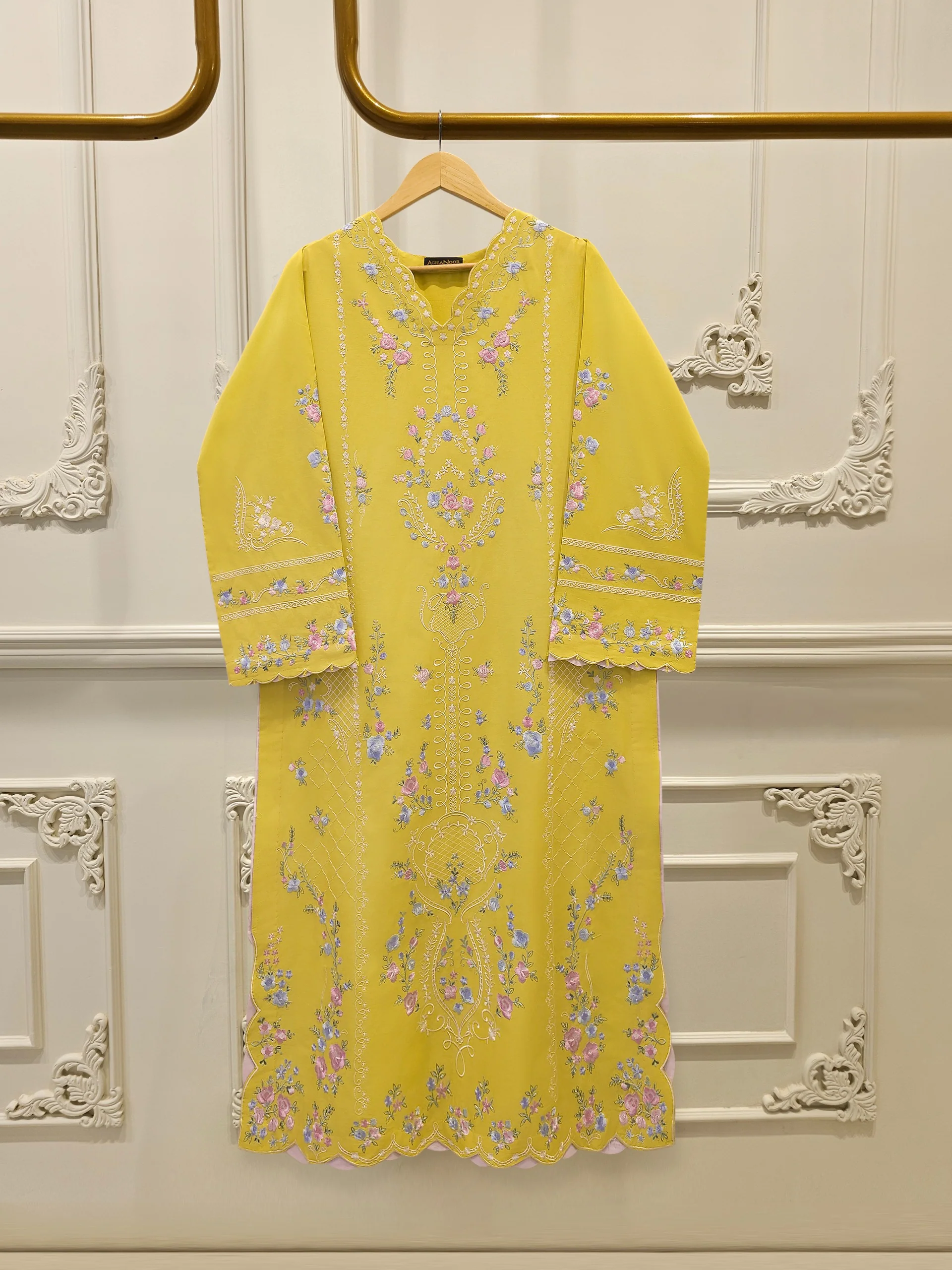 2 Piece - Embroidered Cambric Suit S114252