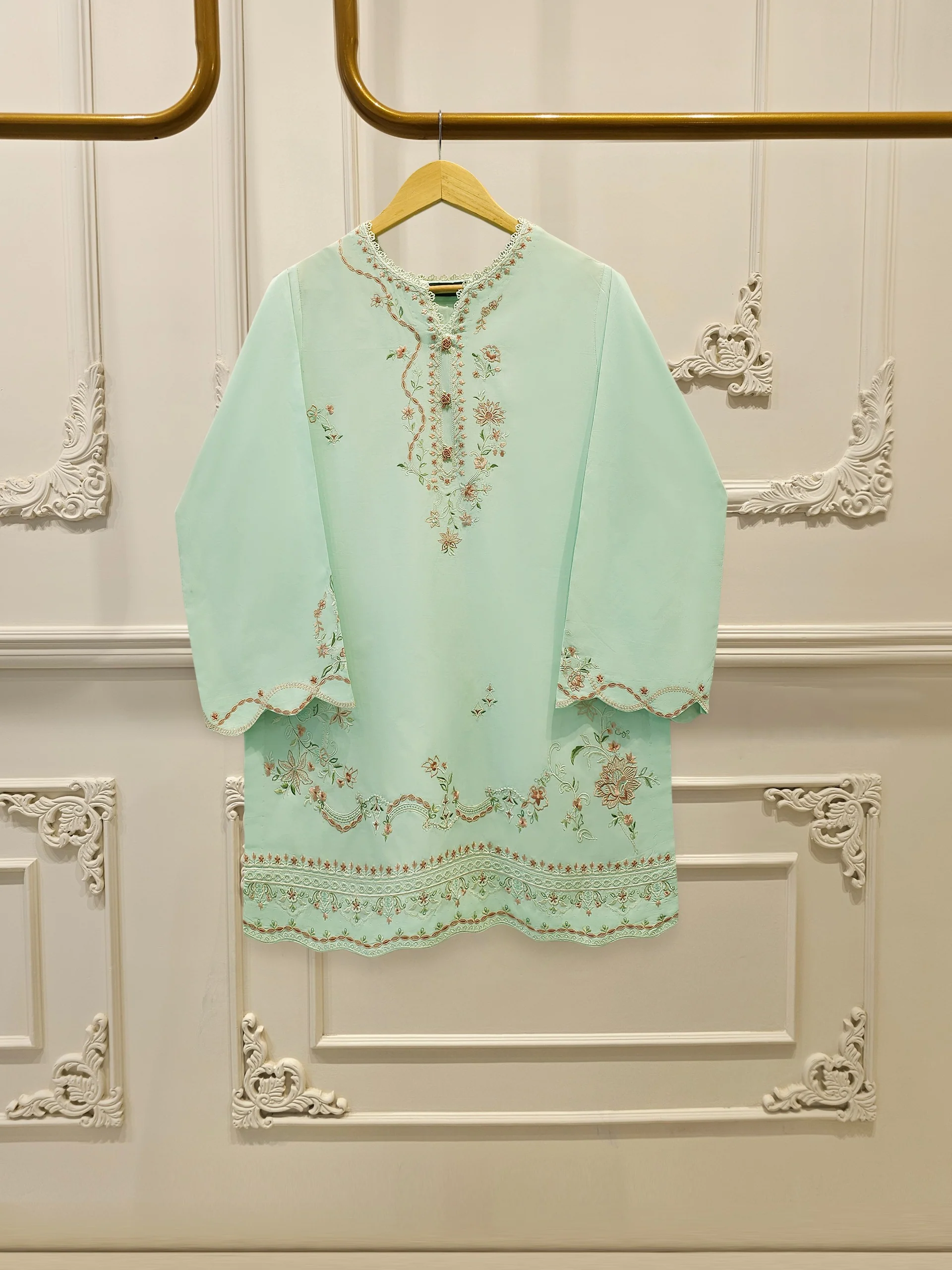 2 Piece - Embroidered Cambric Suit S114313