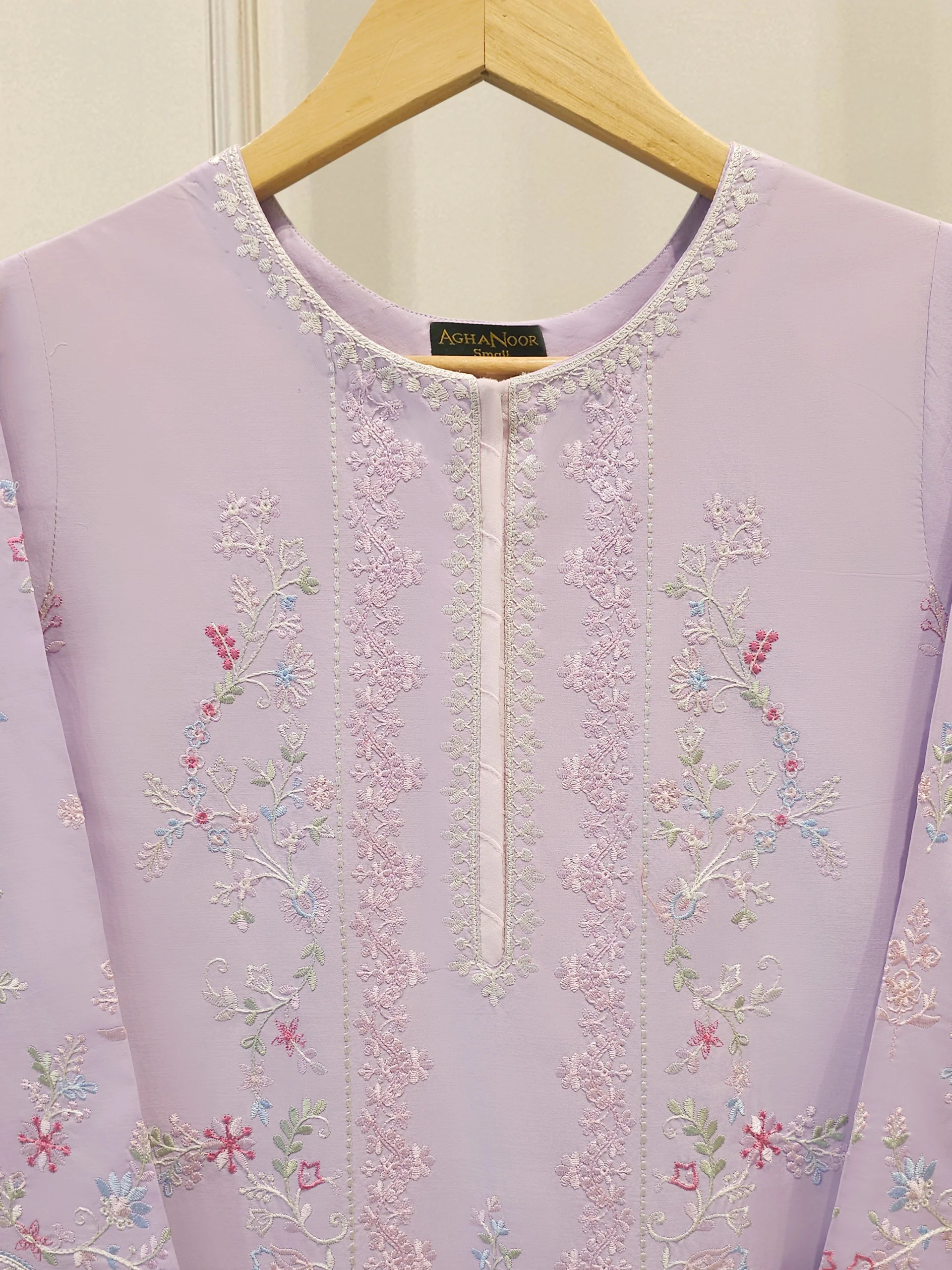 2 Piece - Embroidered Cambric Suit S114316 - Image 2