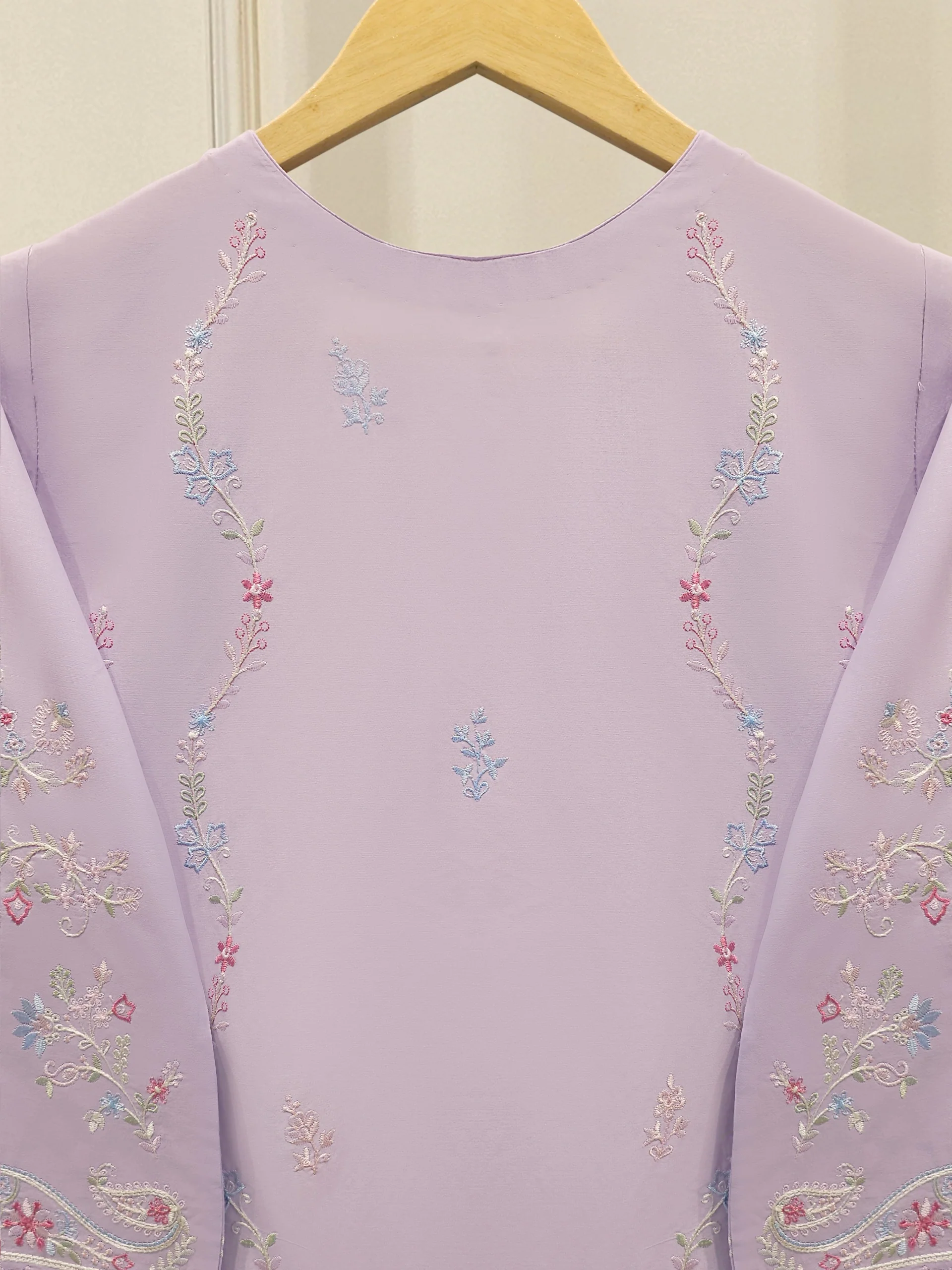 2 Piece - Embroidered Cambric Suit S114316 - Image 6