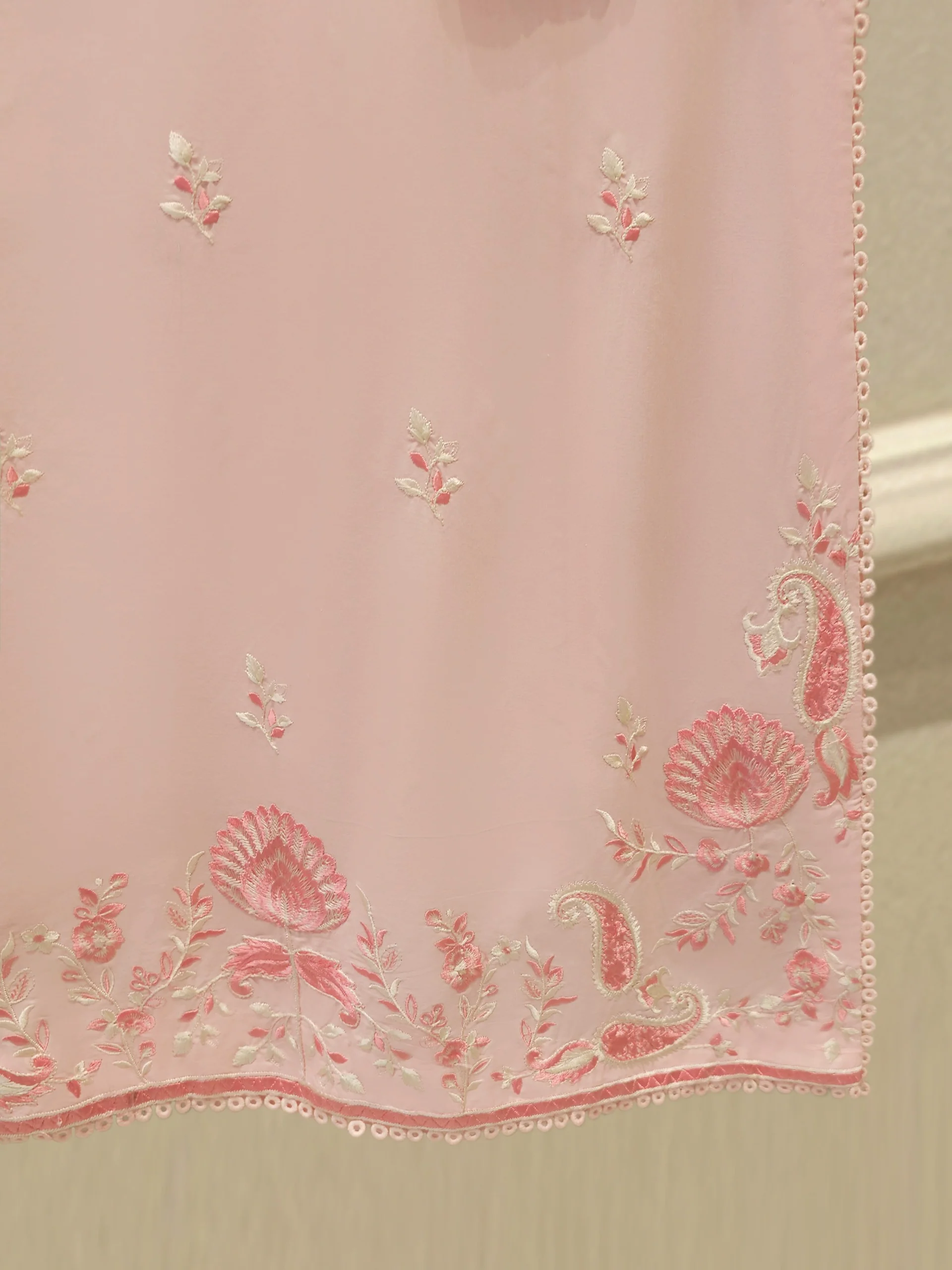 2 Piece - Embroidered Cambric Suit S114358 - Image 4