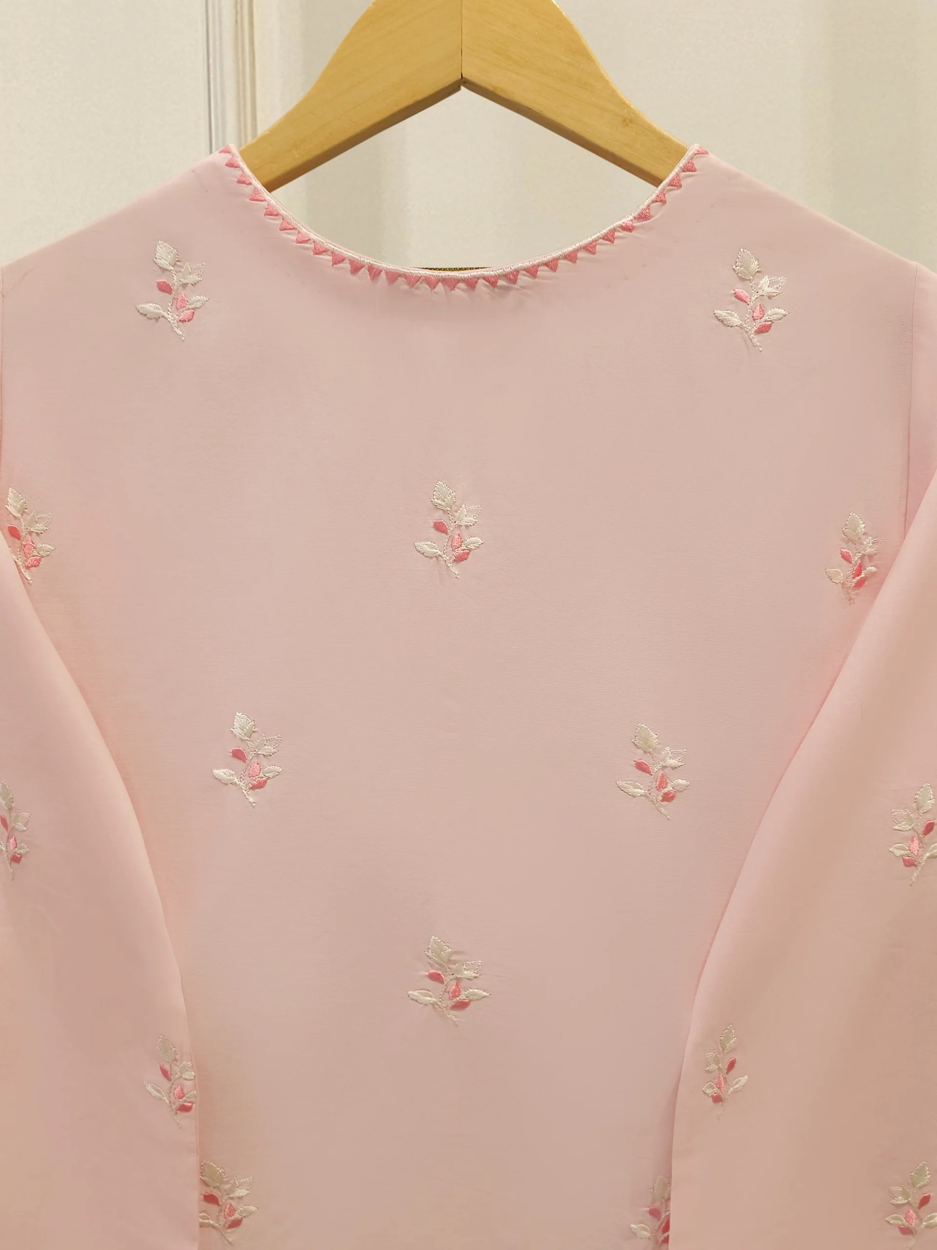 2 Piece - Embroidered Cambric Suit S114358 - Image 6