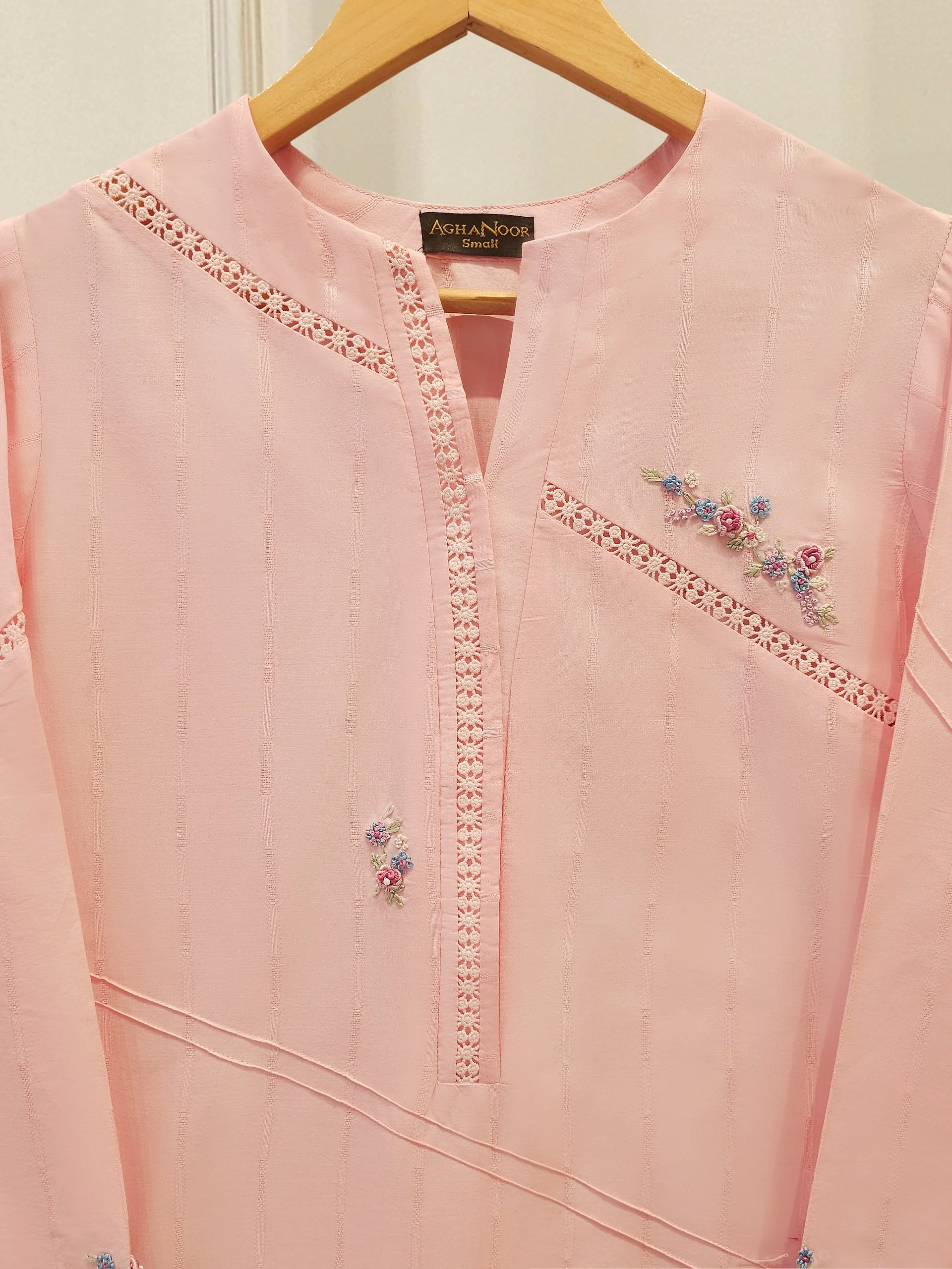 2 Piece - Embroidered Cambric Suit S114359 - Image 2