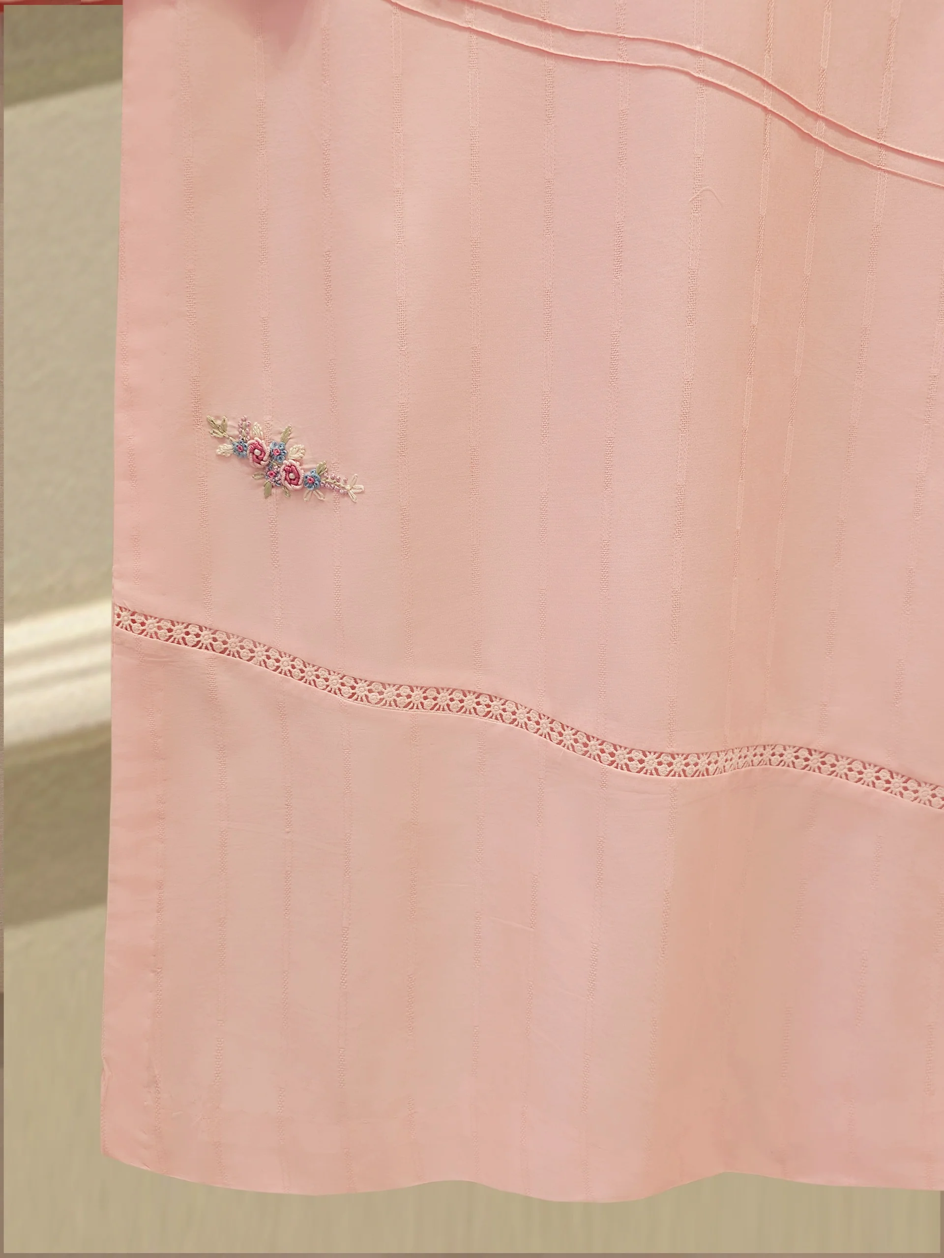2 Piece - Embroidered Cambric Suit S114359 - Image 4