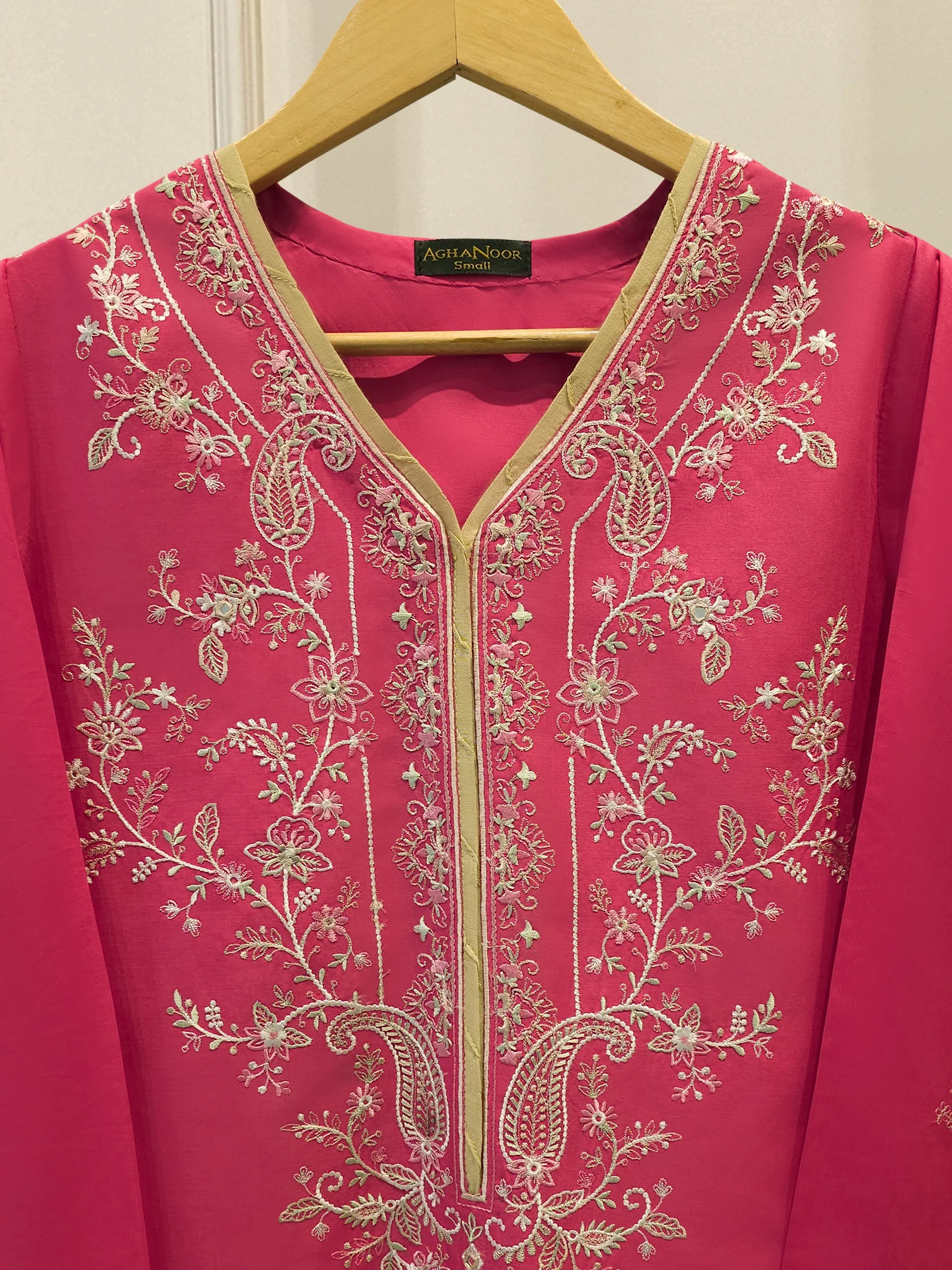 2 Piece - Embroidered Cambric Suit S114370 - Image 2