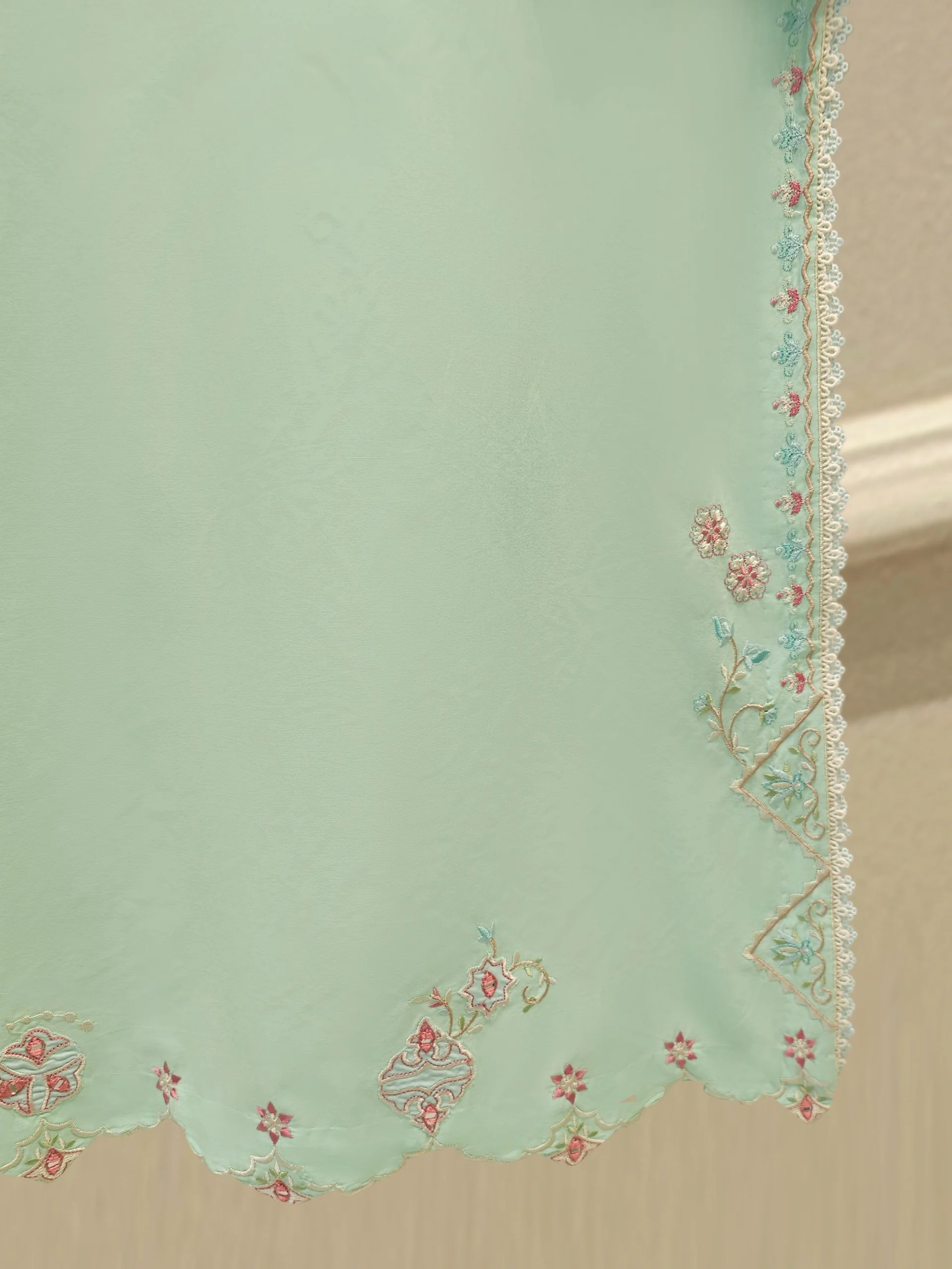 2 Piece - Embroidered Cambric Suit S114371 - Image 6