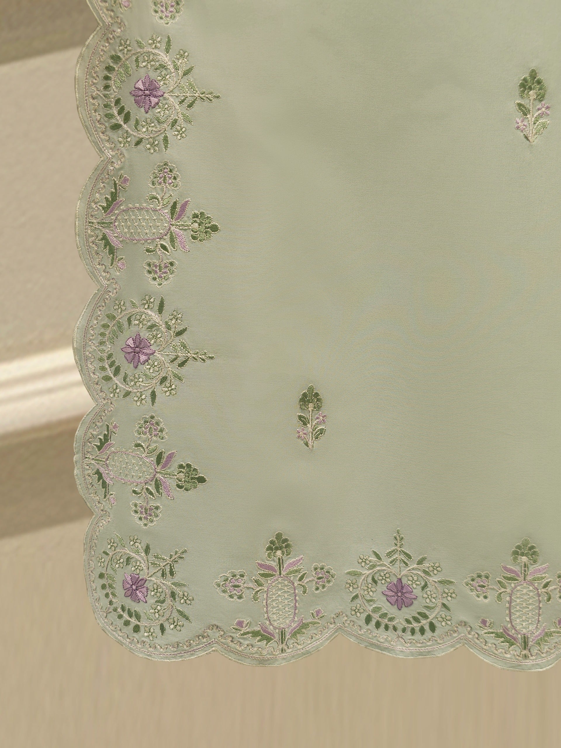 2 Piece - Embroidered Cambric Suit WS00131 - Image 5