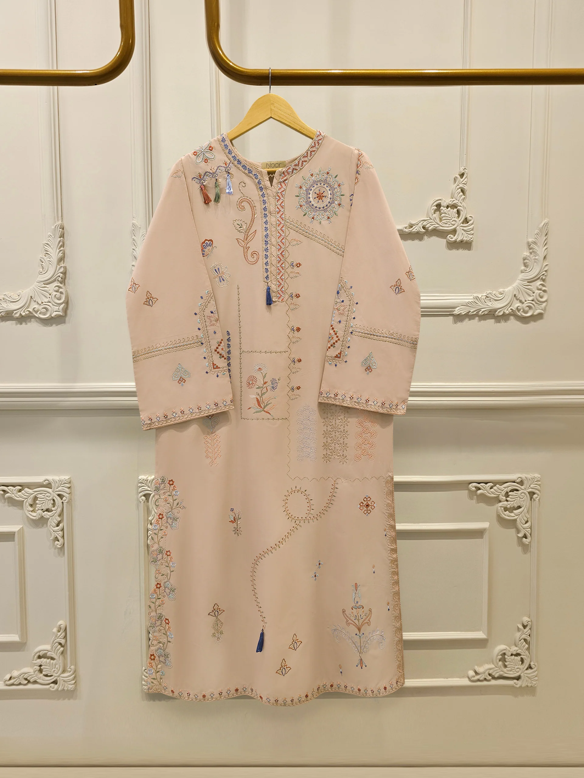 2 Piece - Embroidered Cambric Suit WS00265