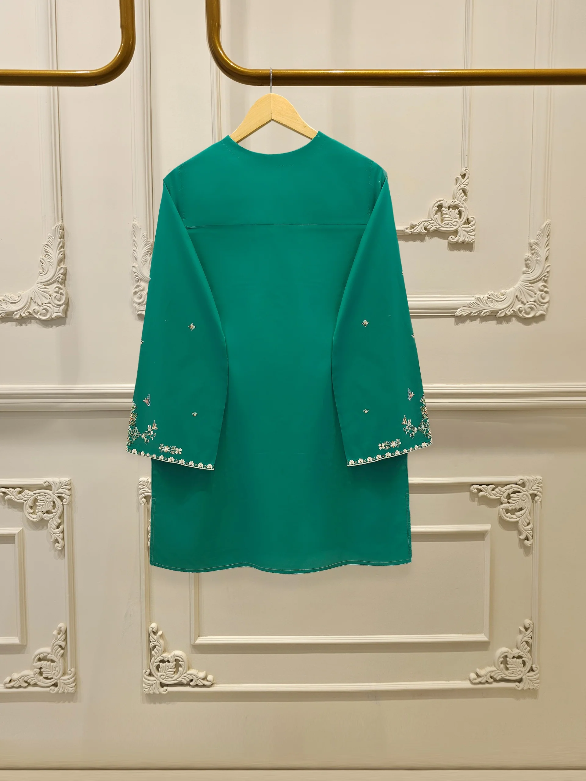2 Piece - Embroidered Cambric Suit WS00279 - Image 4