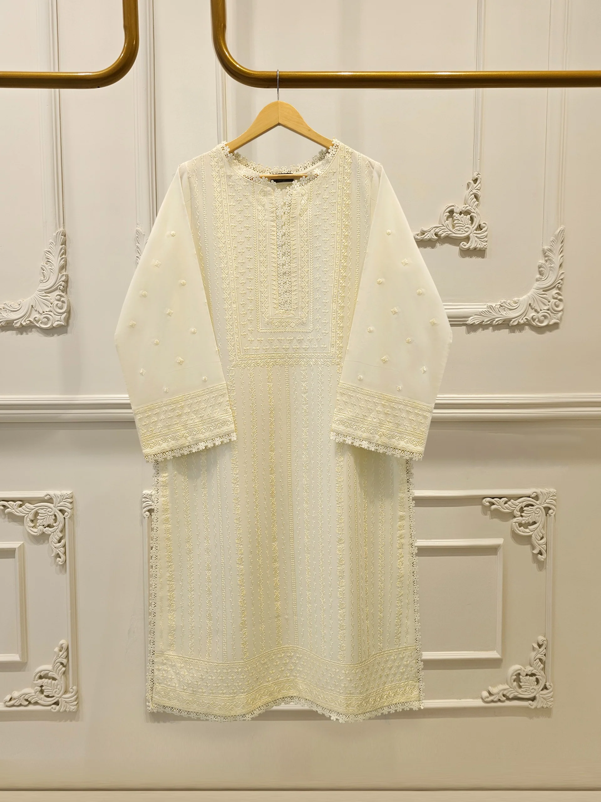 2 Piece - Embroidered Cotton Suit S113761