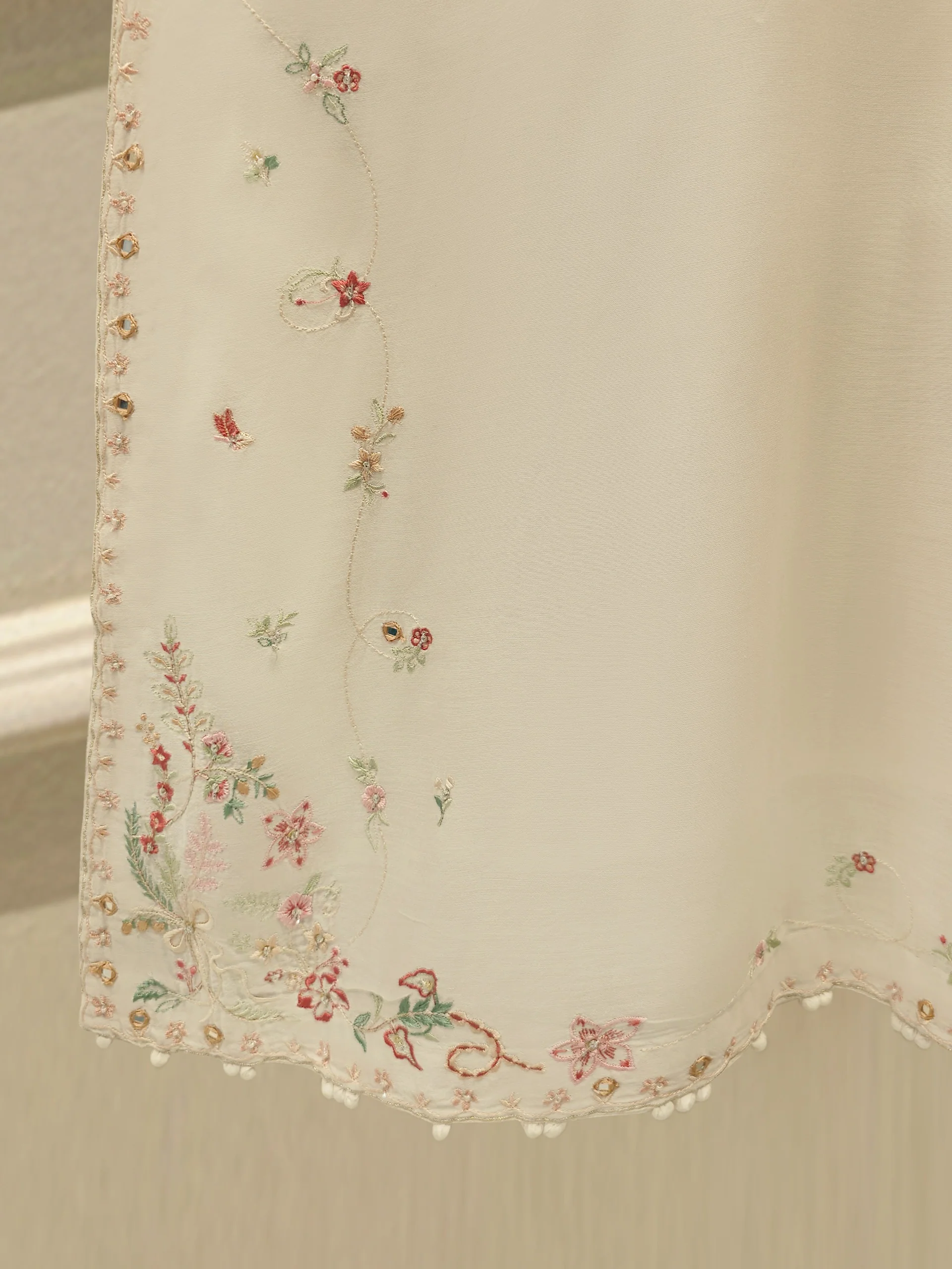 2 Piece - Embroidered Kora Cotton Suit S113617 - Image 4