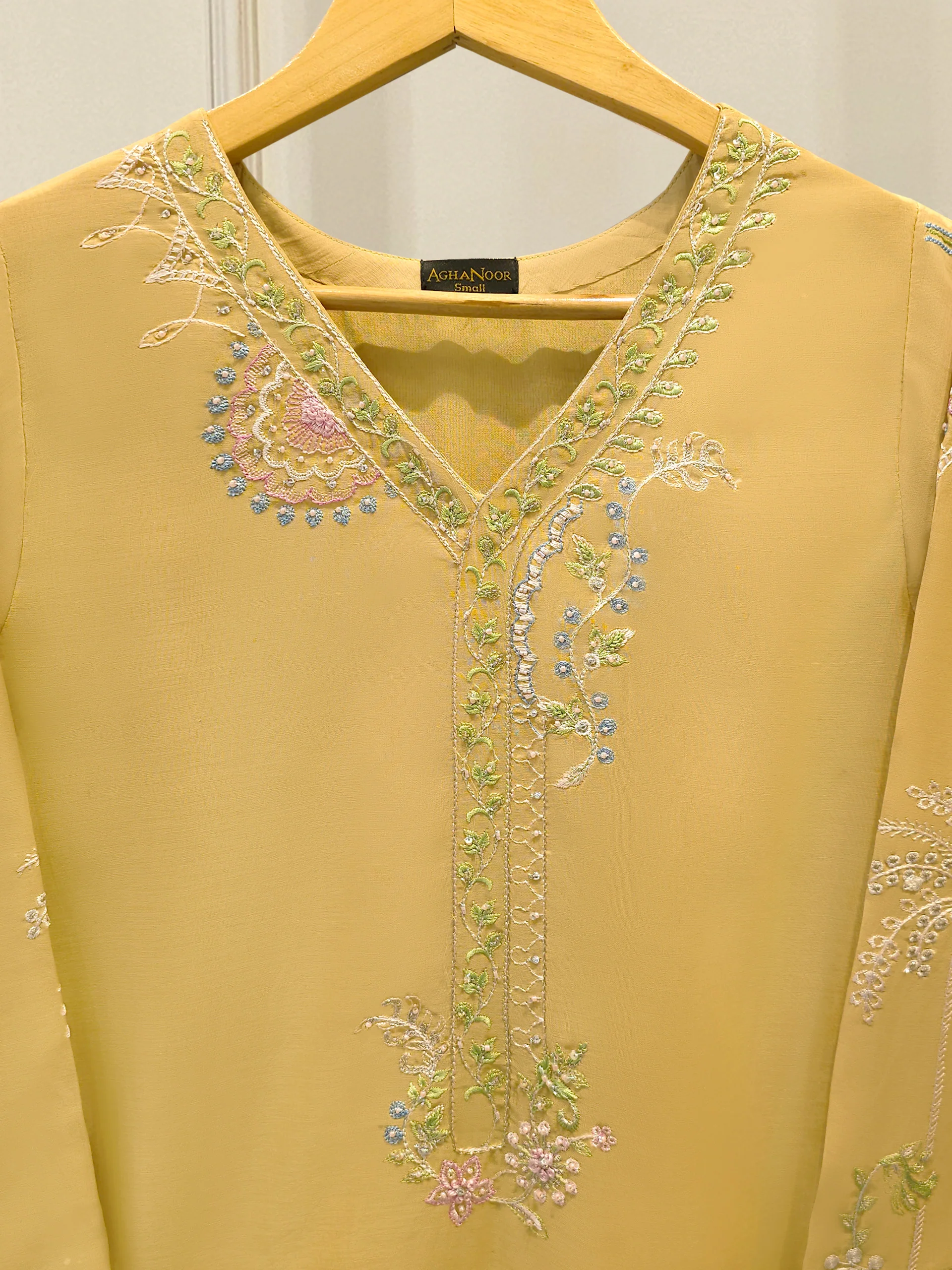 2 Piece - Embroidered Kora Cotton Suit S113722 - Image 2