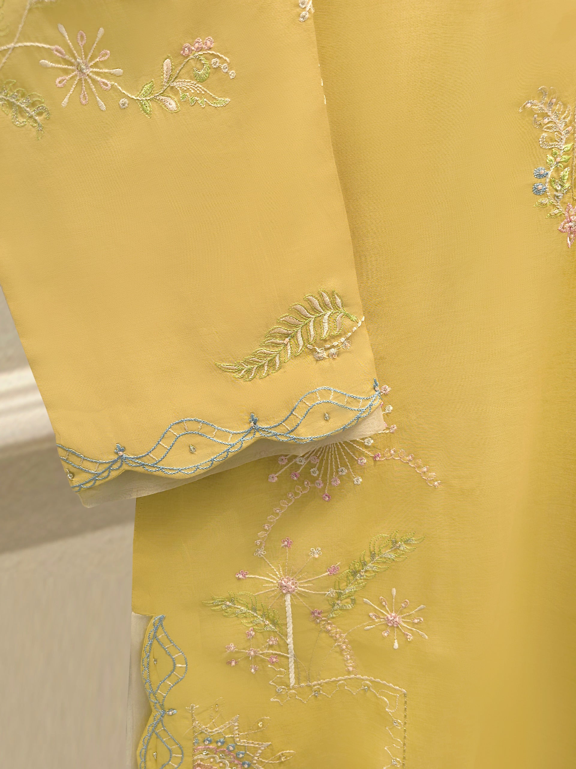 2 Piece - Embroidered Kora Cotton Suit S113722 - Image 3