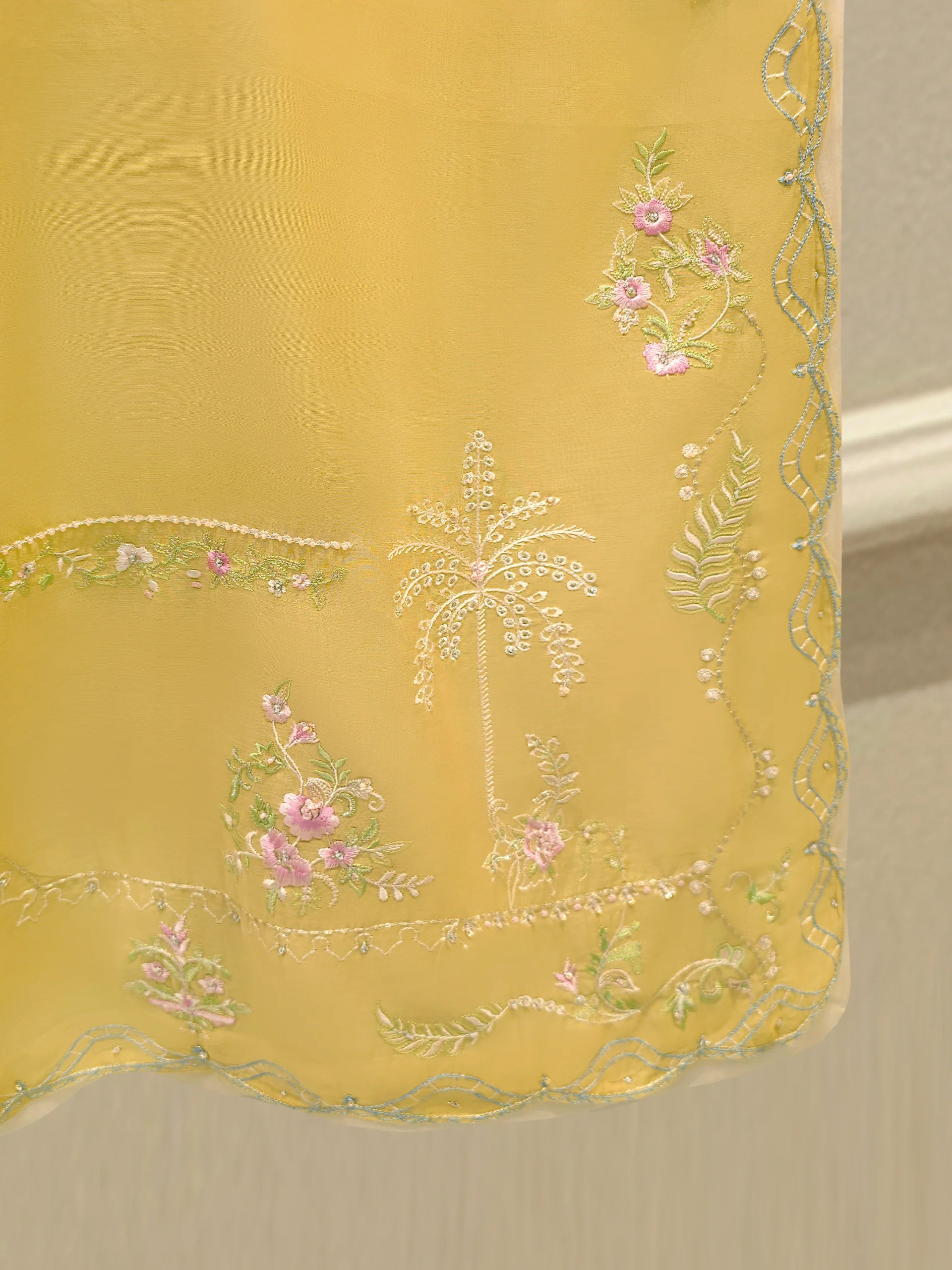2 Piece - Embroidered Kora Cotton Suit S113722 - Image 4