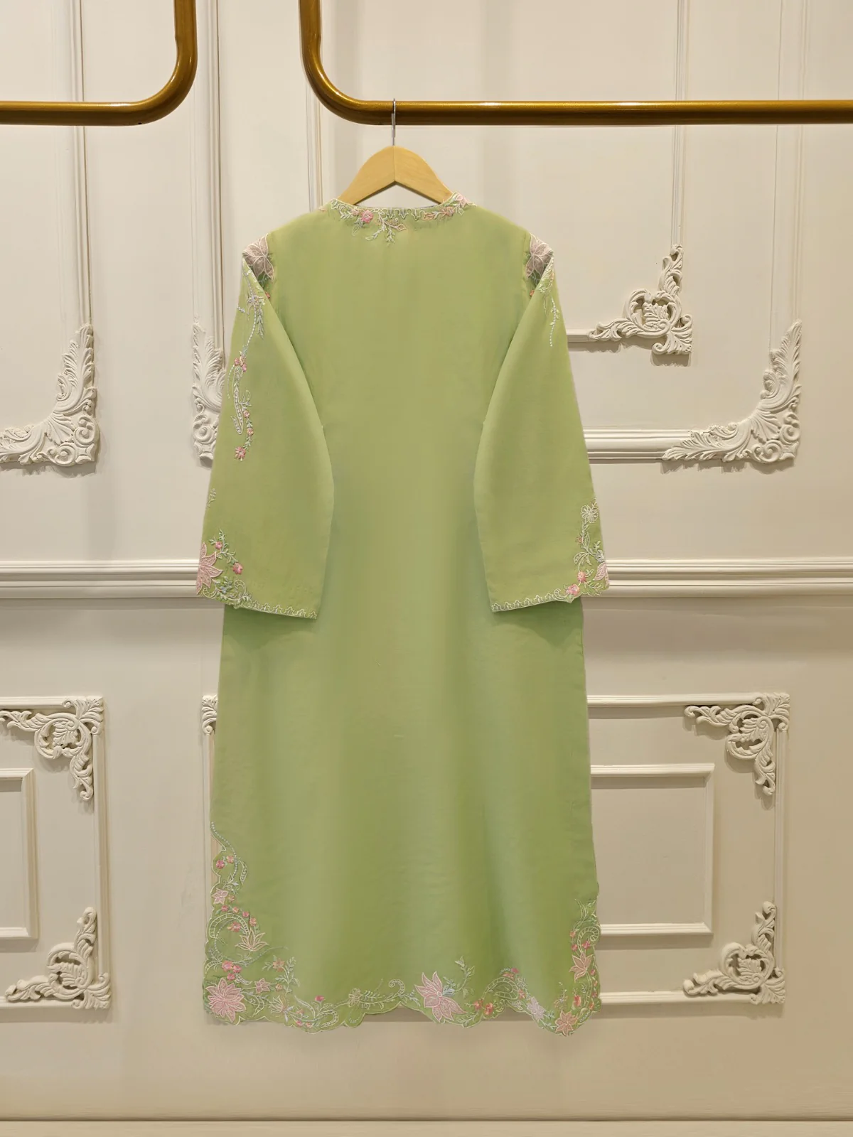 2 Piece - Embroidered Kora Cotton Suit S113807 - Image 5