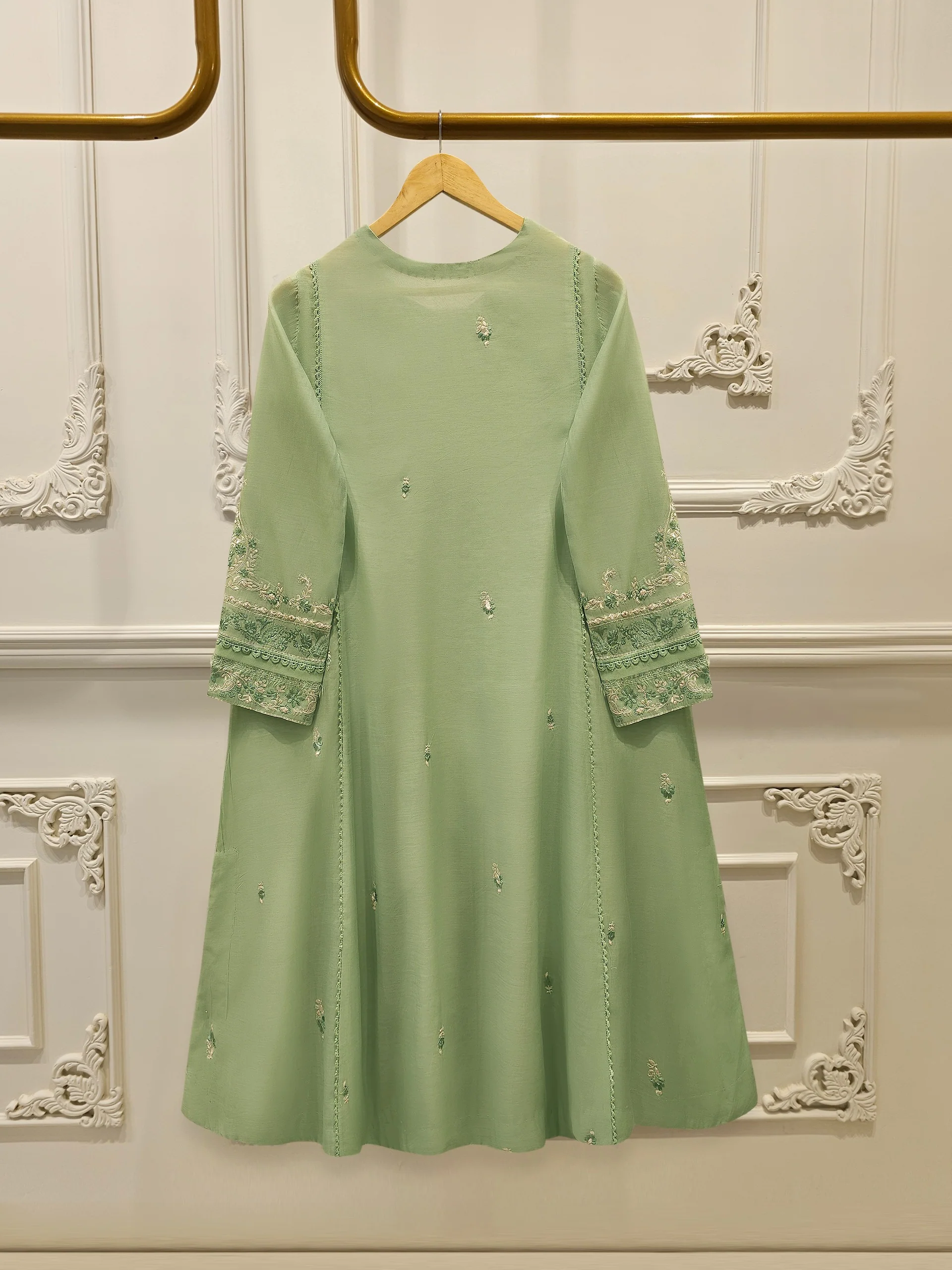 2 Piece - Embroidered Kora Cotton Suit S113893 - Image 5
