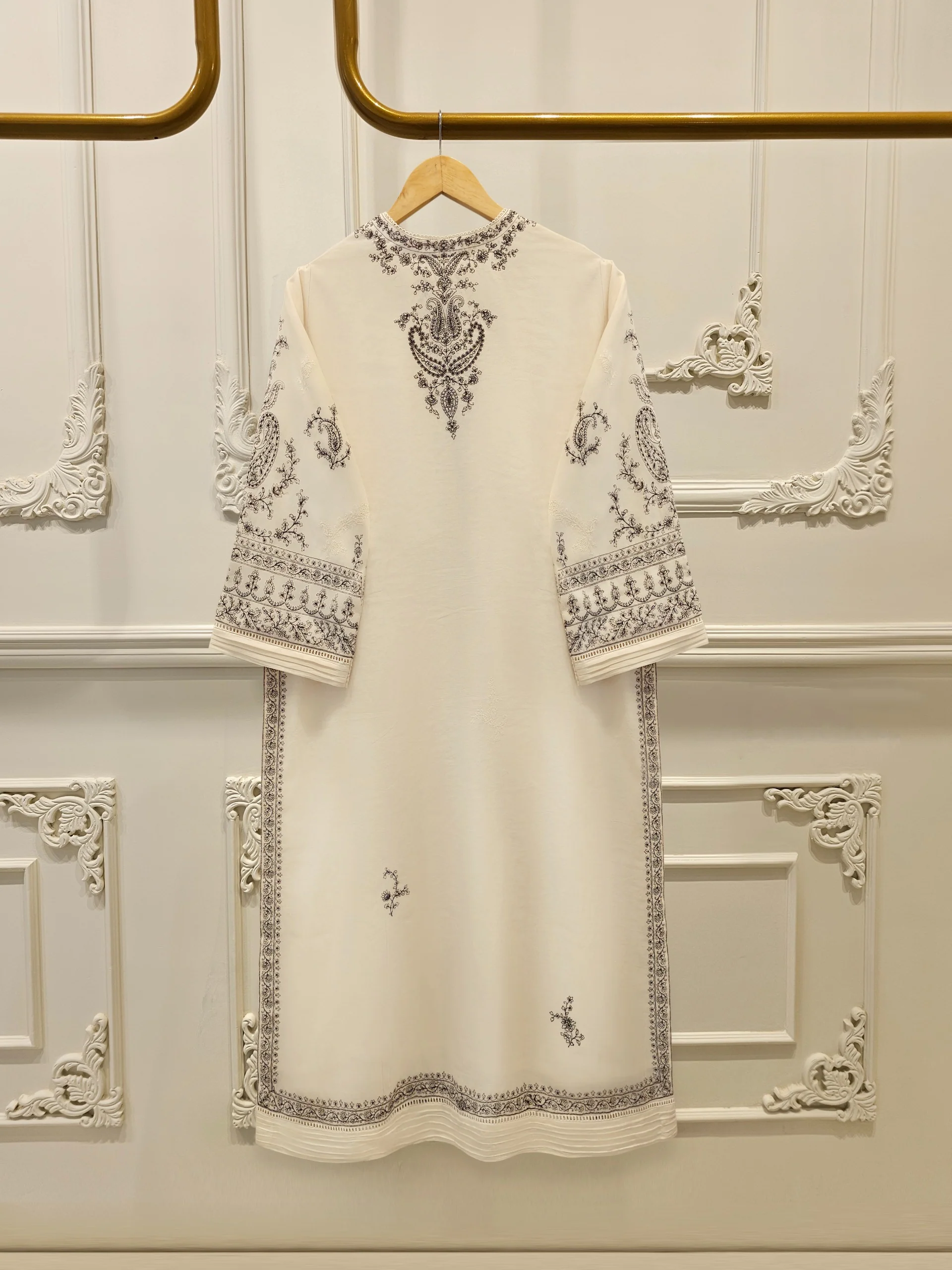 2 Piece - Embroidered Kora Cotton Suit S114090 - Image 5