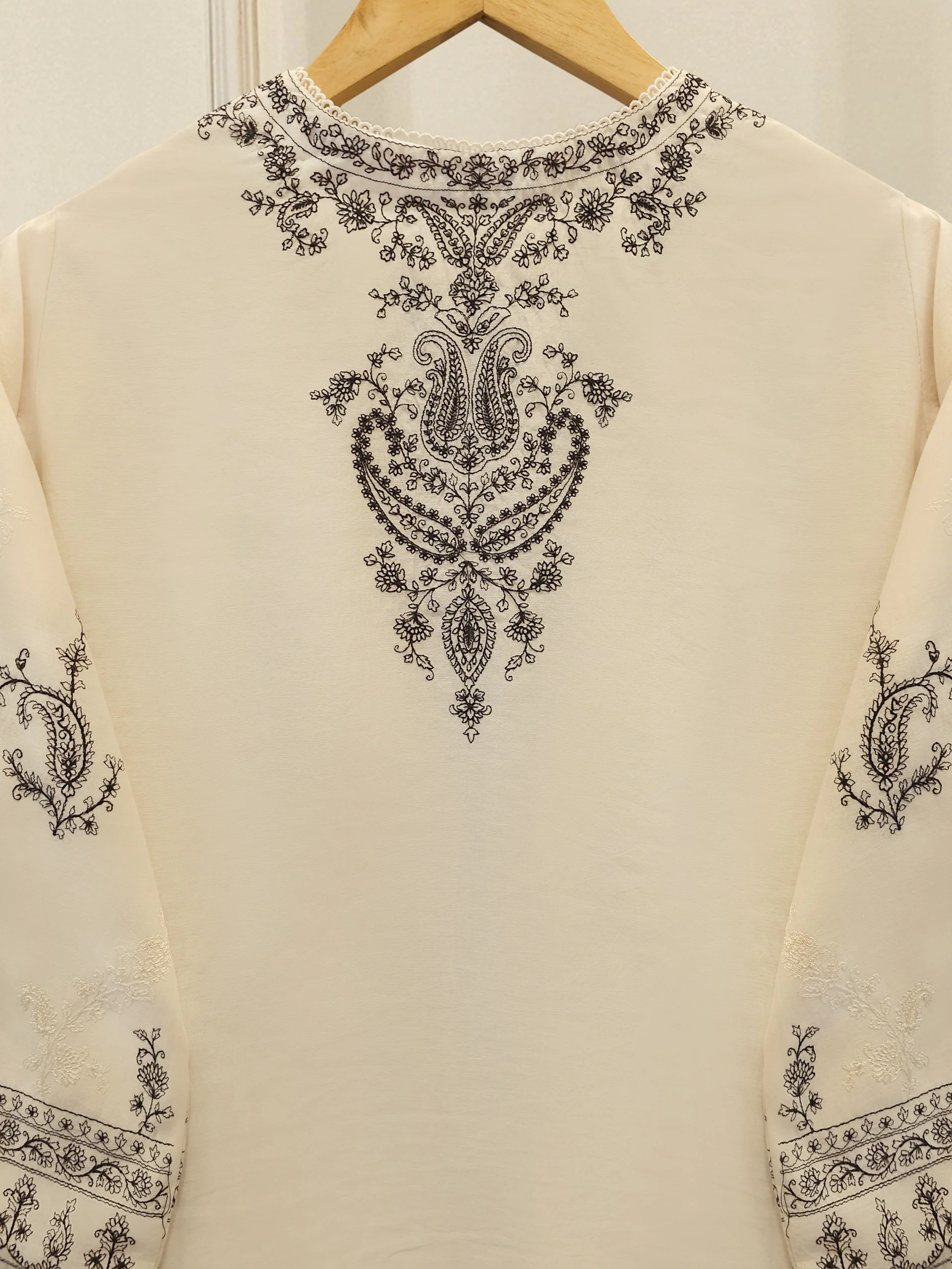 2 Piece - Embroidered Kora Cotton Suit S114090 - Image 6