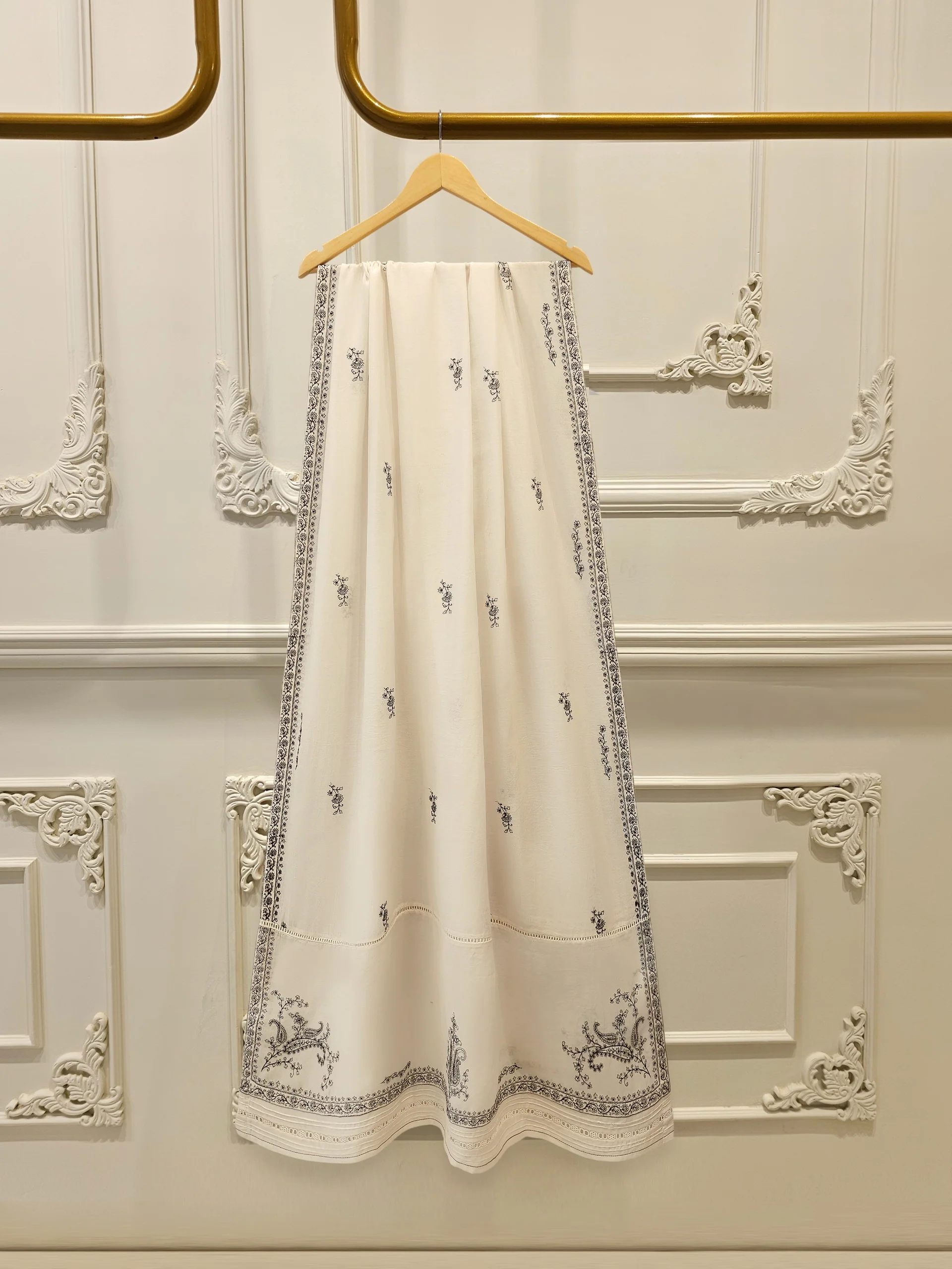 2 Piece - Embroidered Kora Cotton Suit S114090 - Image 8