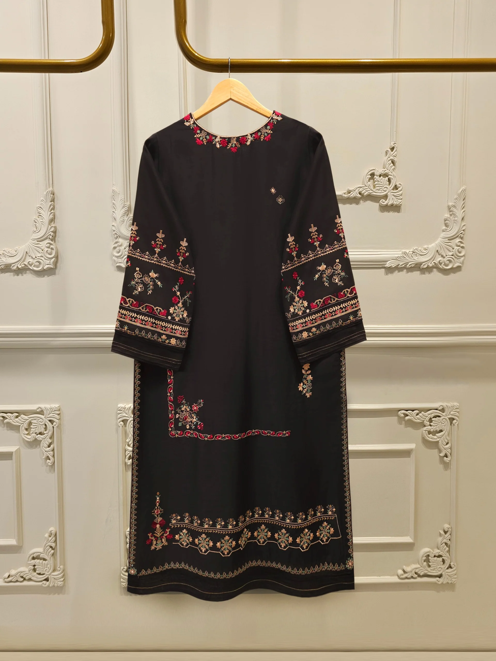 2 Piece - Embroidered Kora Cotton Suit S114247 - Image 2