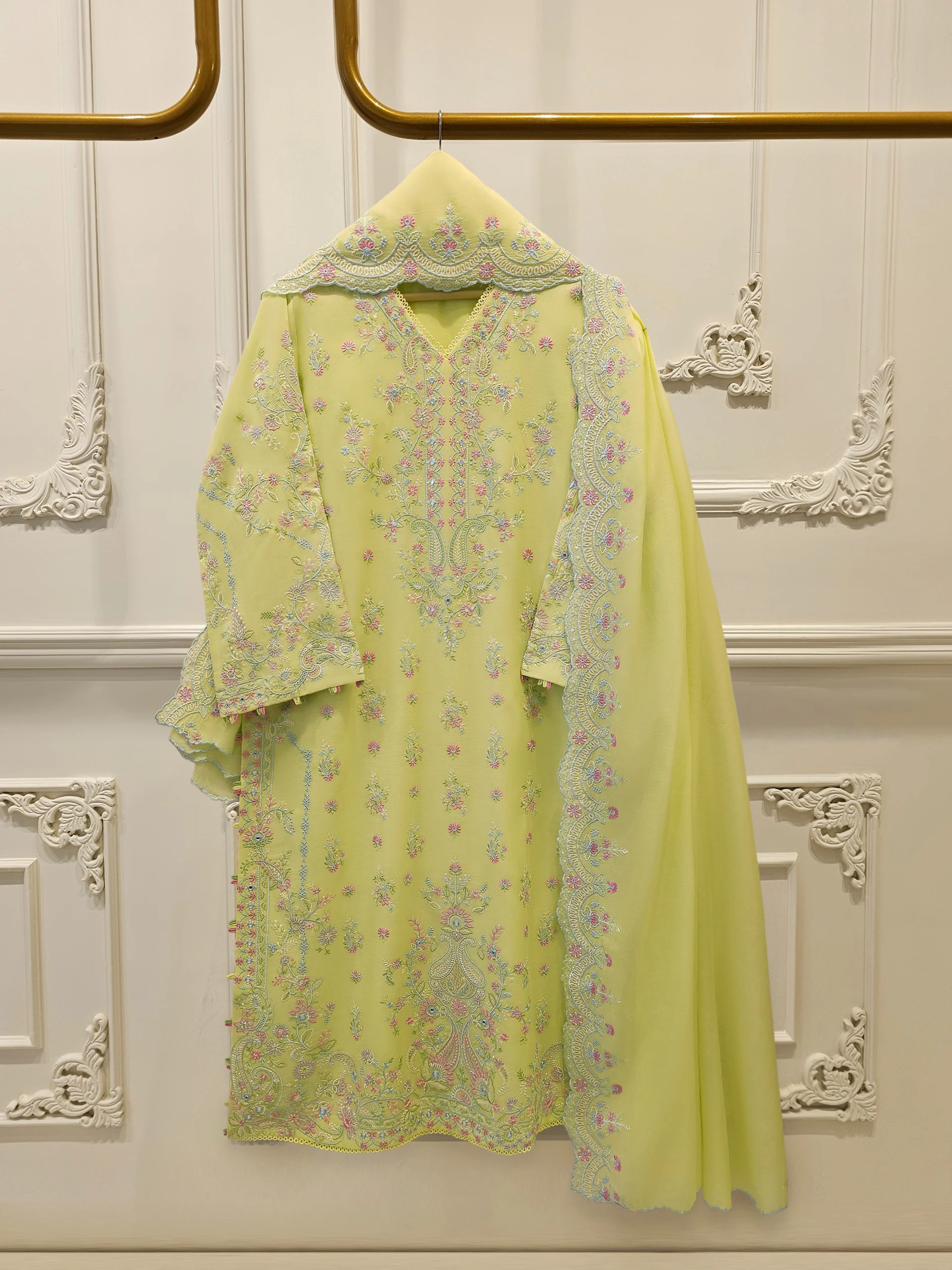 2 Piece - Embroidered Kora Cotton Suit S114280