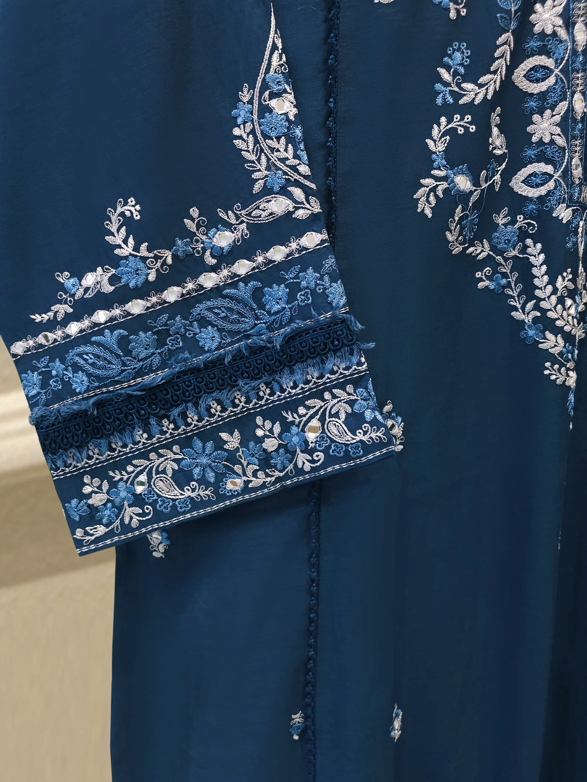 2 Piece - Embroidered Kora Cotton Suit S114336 - Image 3
