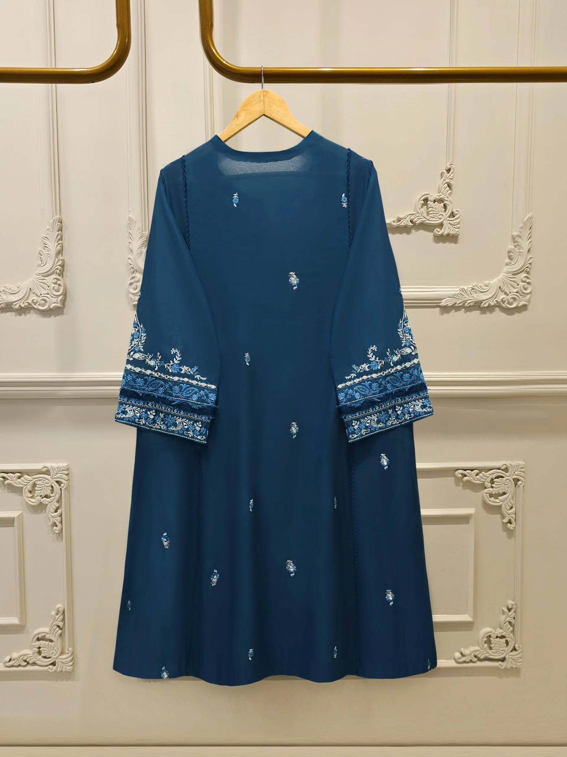 2 Piece - Embroidered Kora Cotton Suit S114336 - Image 5