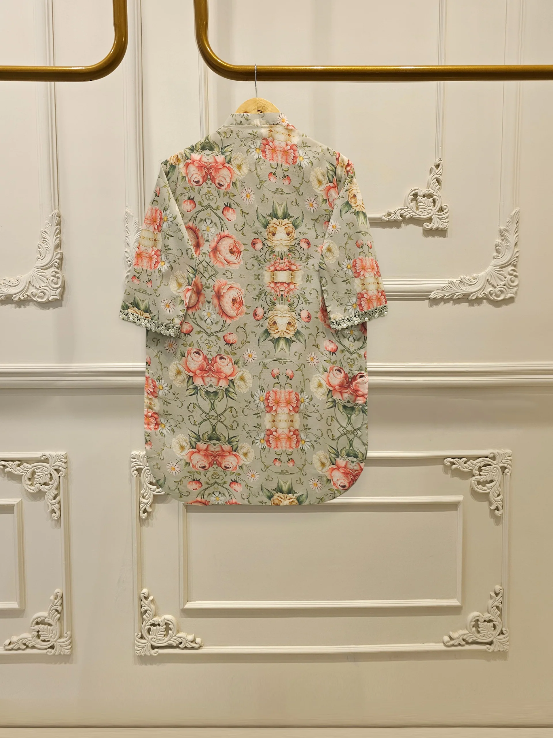 2 Piece - Embroidered Cambric Suit S112369 - Image 4