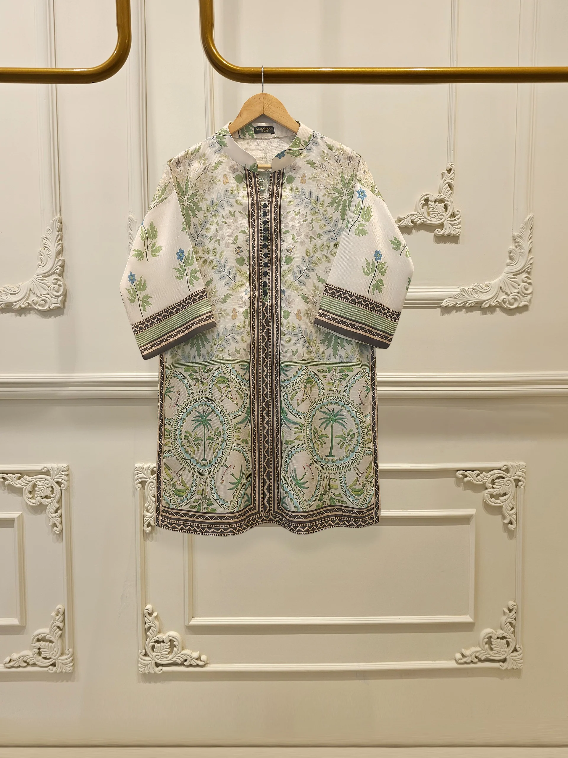 2 Piece- Printed Silk Co-ord Set S112031