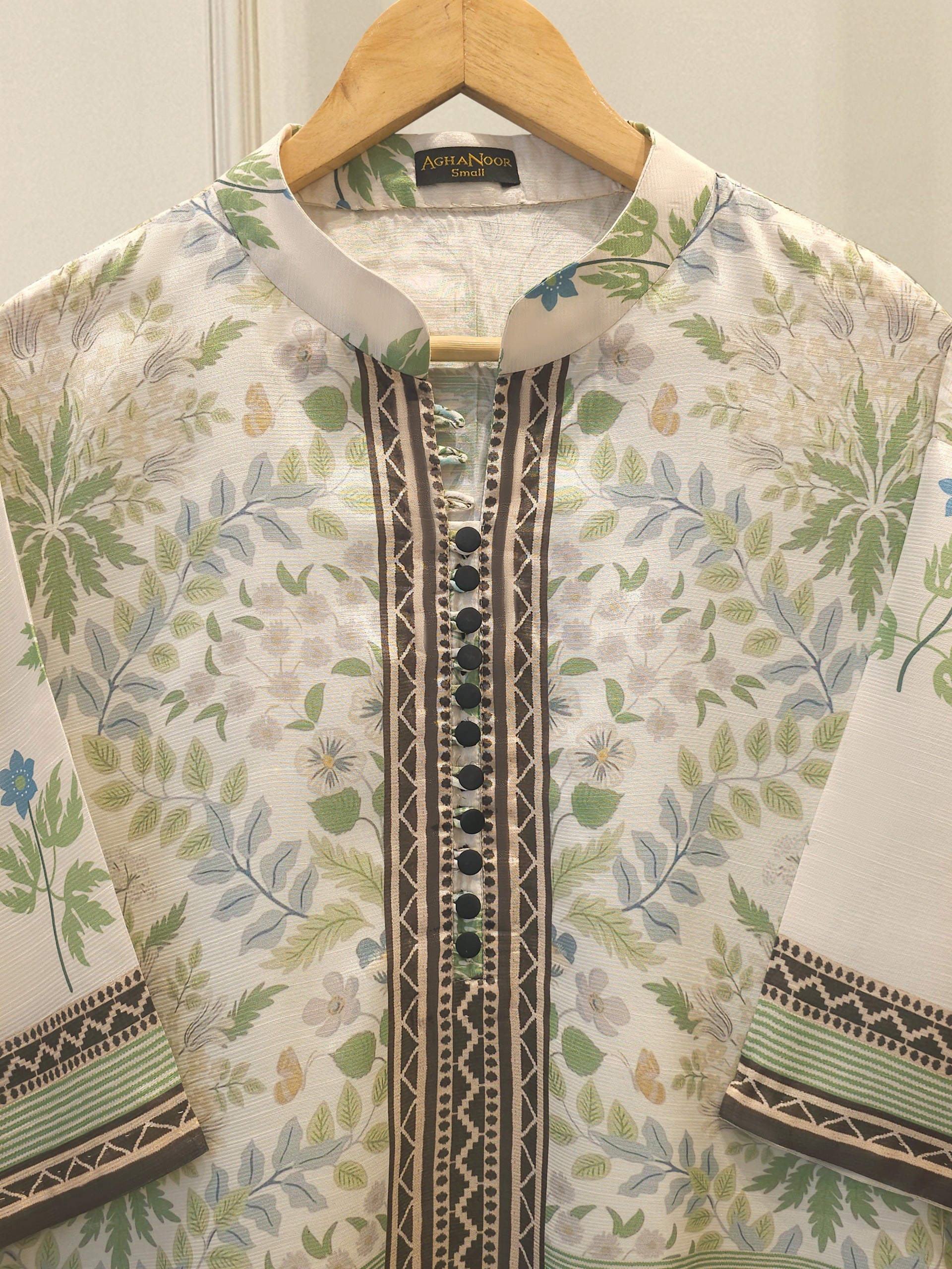 2 Piece- Printed Silk Co-ord Set S112031 - Image 2